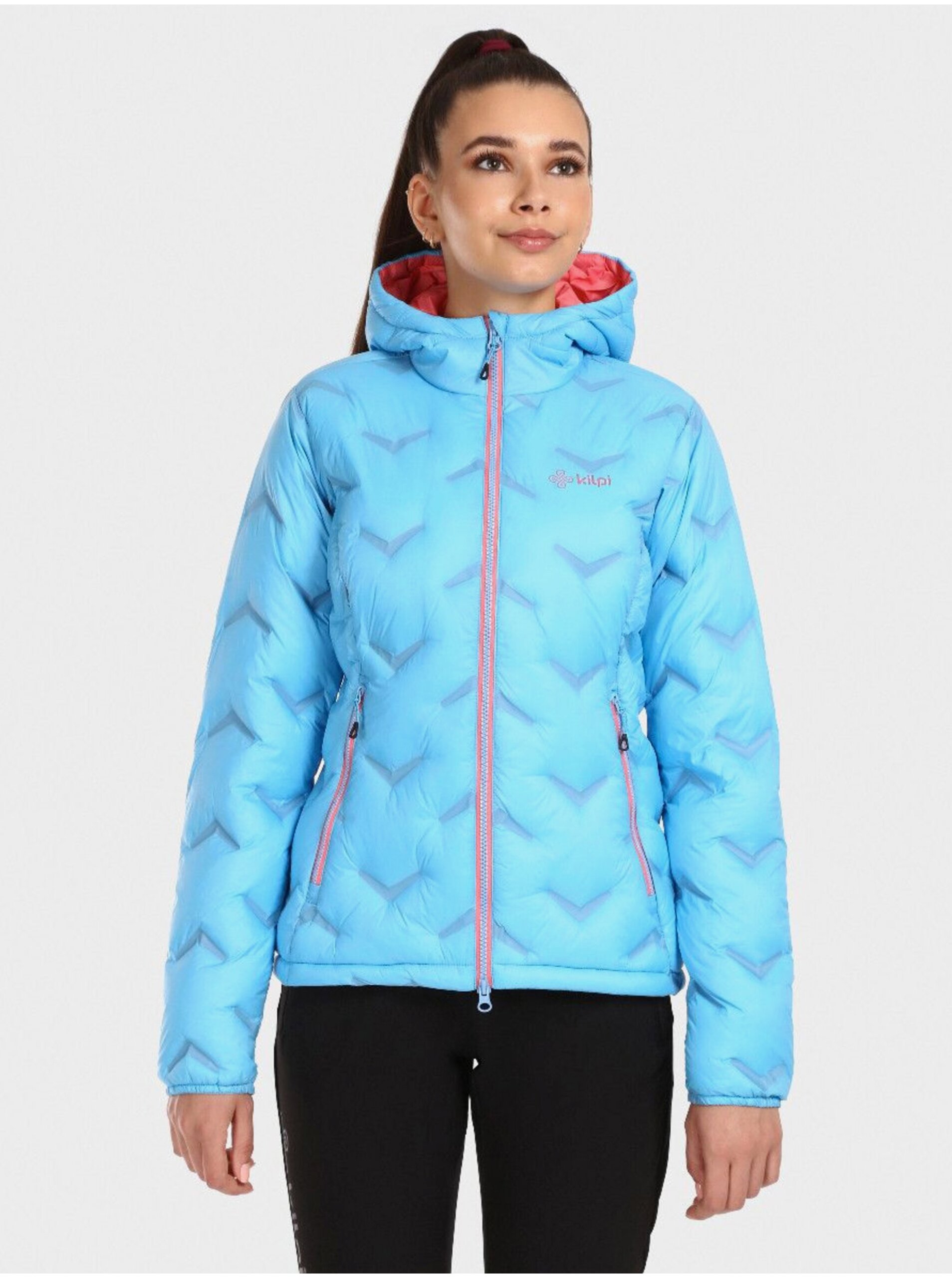 Levně Světle modrá dámská zimní sportovní bunda Kilpi ALBERTA
