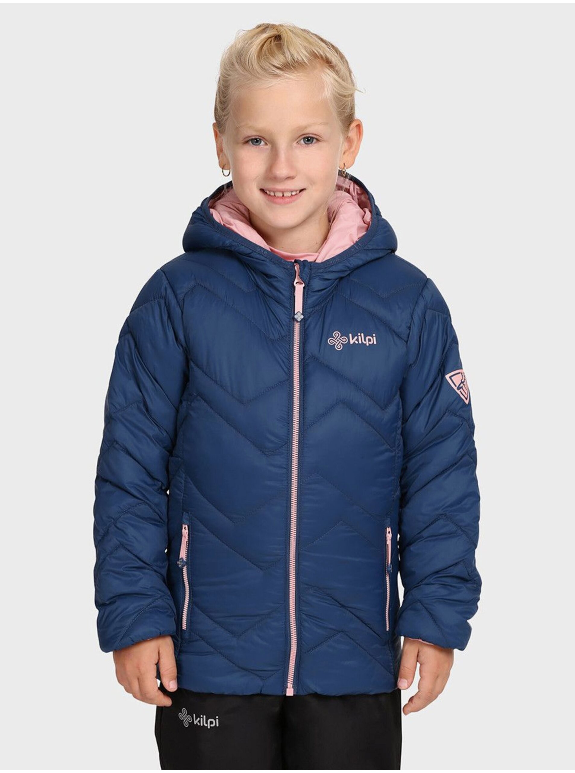 E-shop Tmavě modrá holčičí zimní prošívaná bunda Kilpi REBEKI