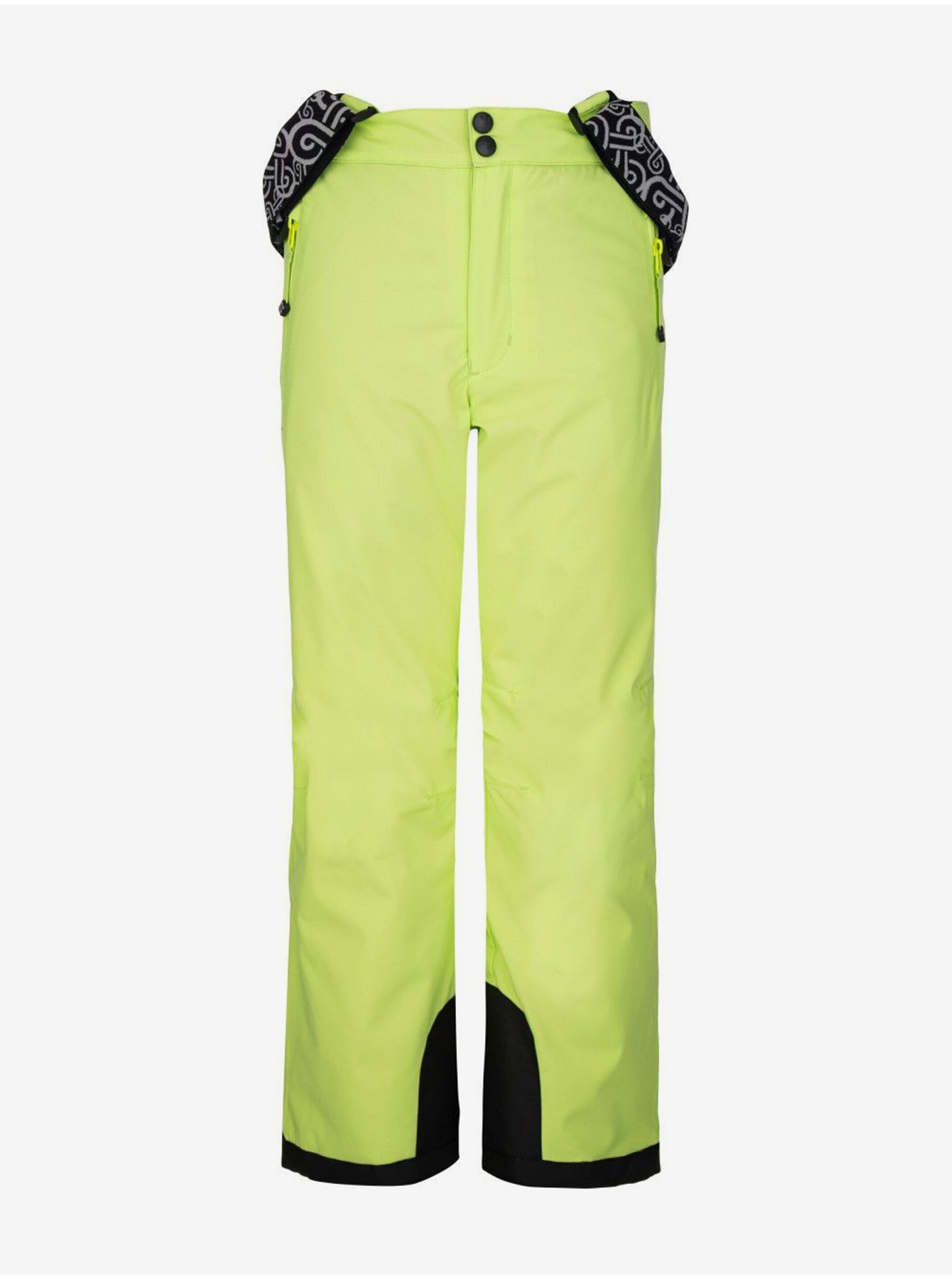 Lacno Svetlozelené detské lyžiarske nohavice Kilpi GABONE