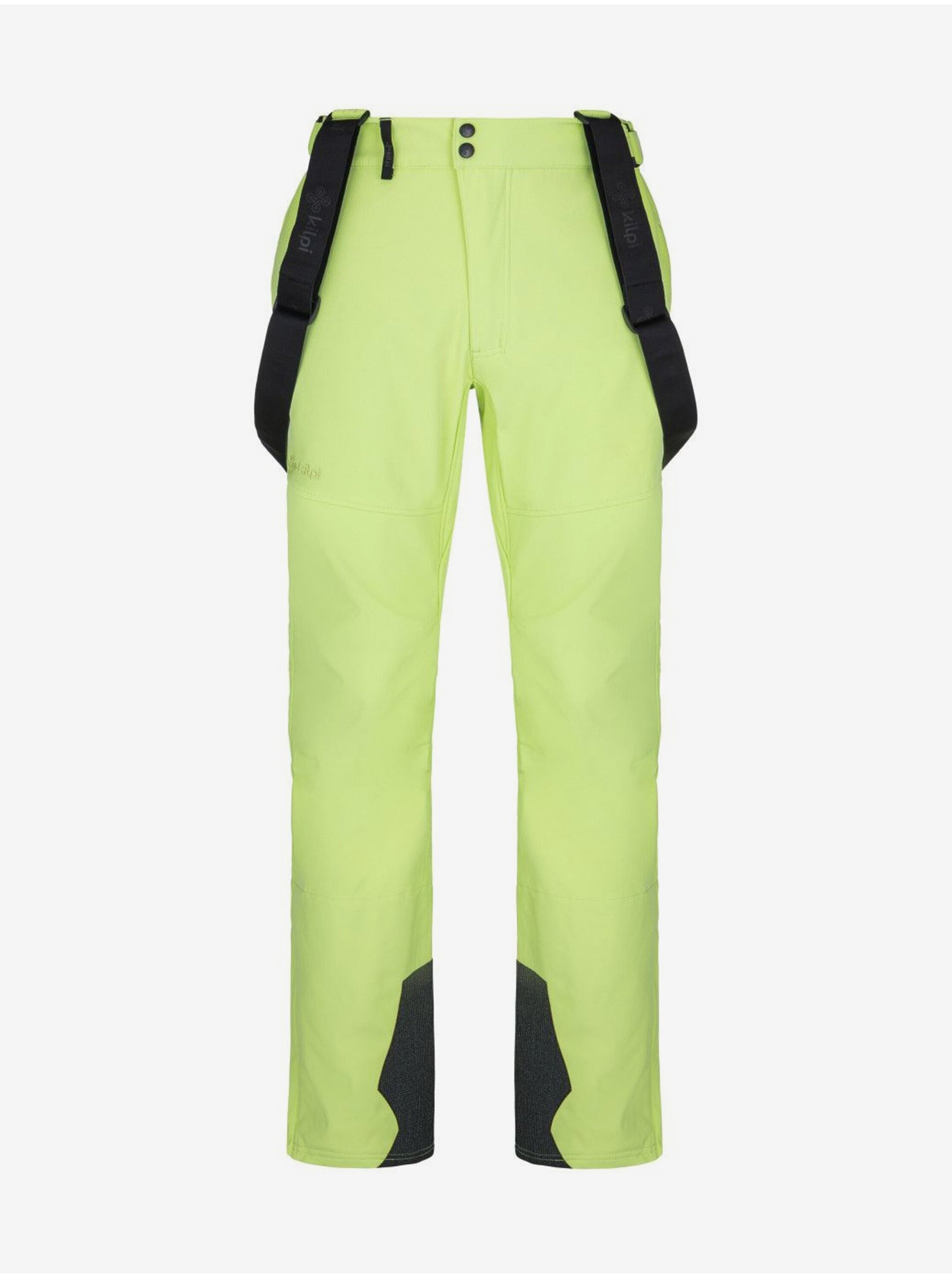 Levně Světle zelené pánské softshellové lyžařské kalhoty Kilpi RHEA