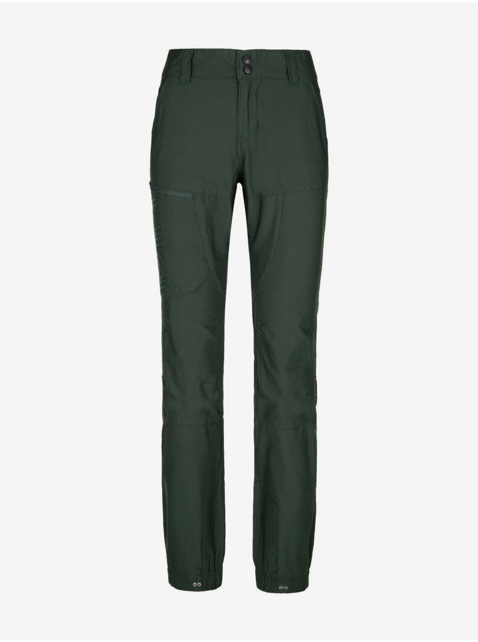 Levně Tmavě zelené dámské outdoorové kalhoty Kilpi JASPER