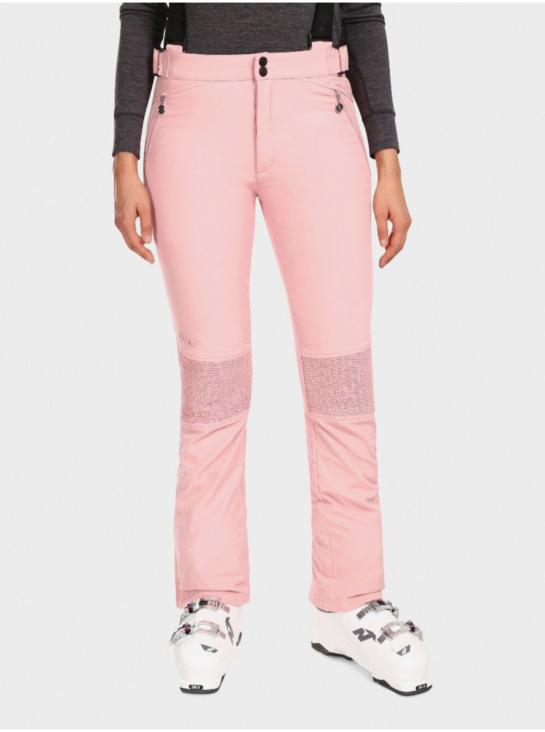 Levně Růžové dámské softshellové lyžařské kalhoty Kilpi DIONE