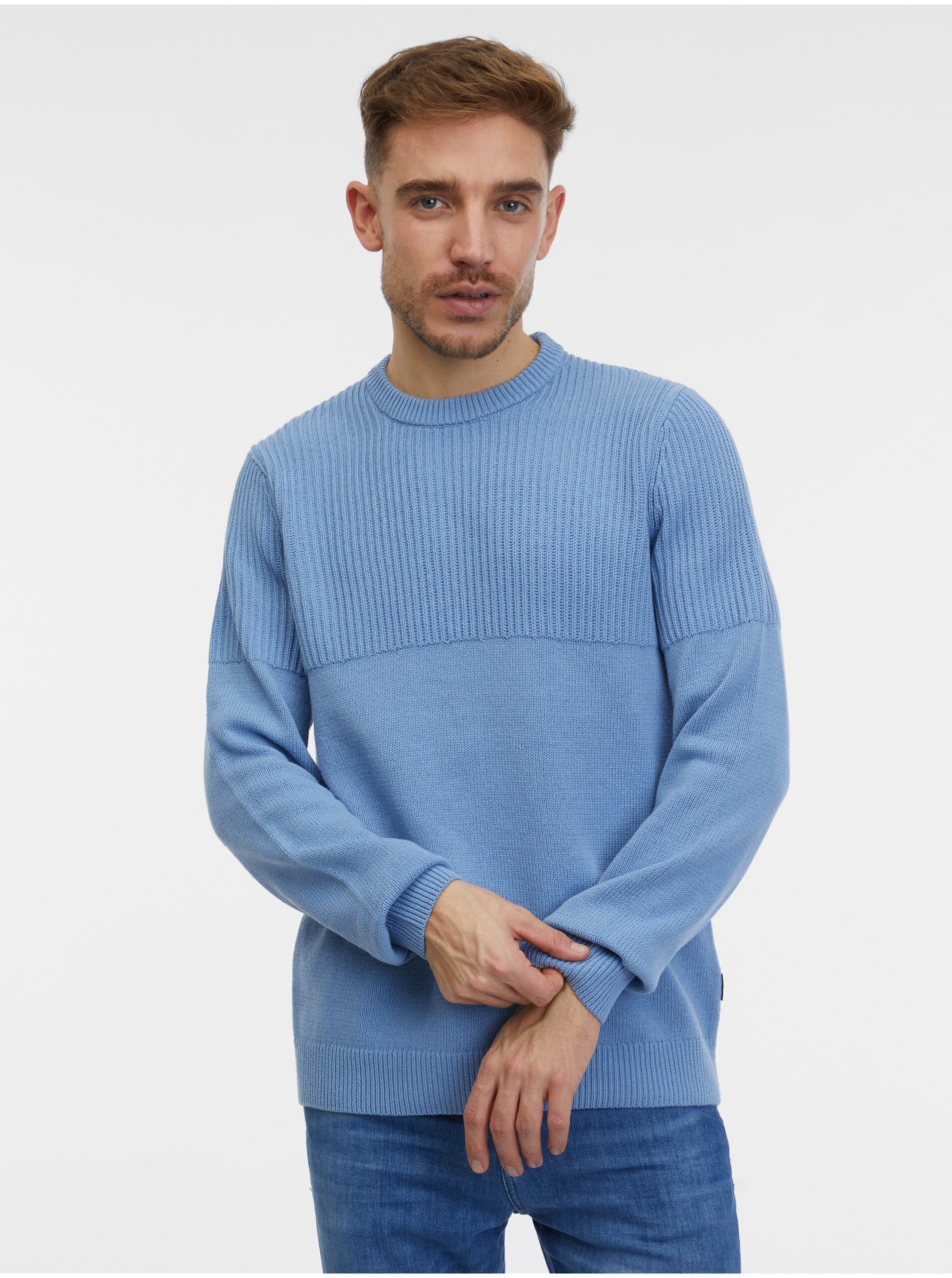 E-shop Modrý pánsky sveter ONLY & SONS Al