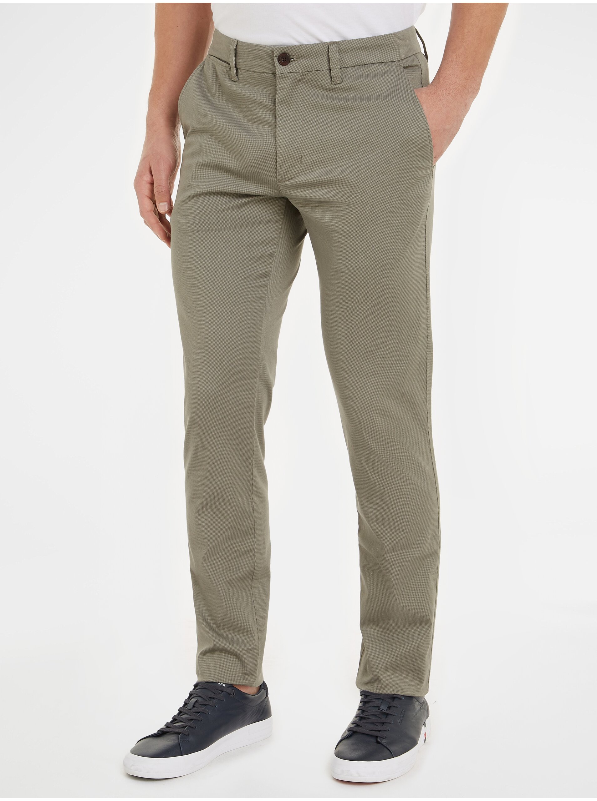 E-shop Šedé pánské chino kalhoty Tommy Hilfiger Bleecker Chino