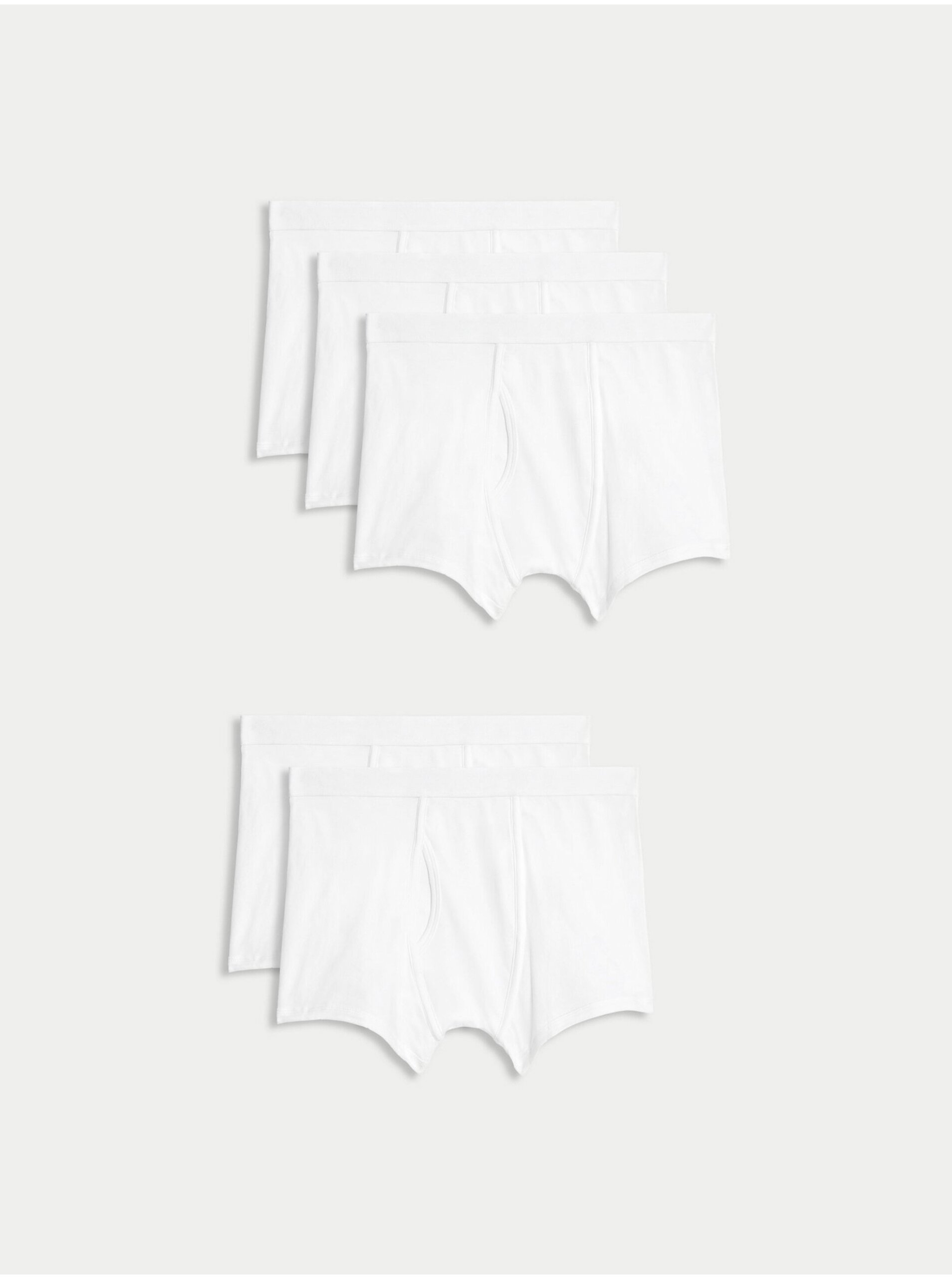 E-shop Strečové bavlněné trenky s technologií Cool & Fresh™, 5 ks Marks & Spencer bílá