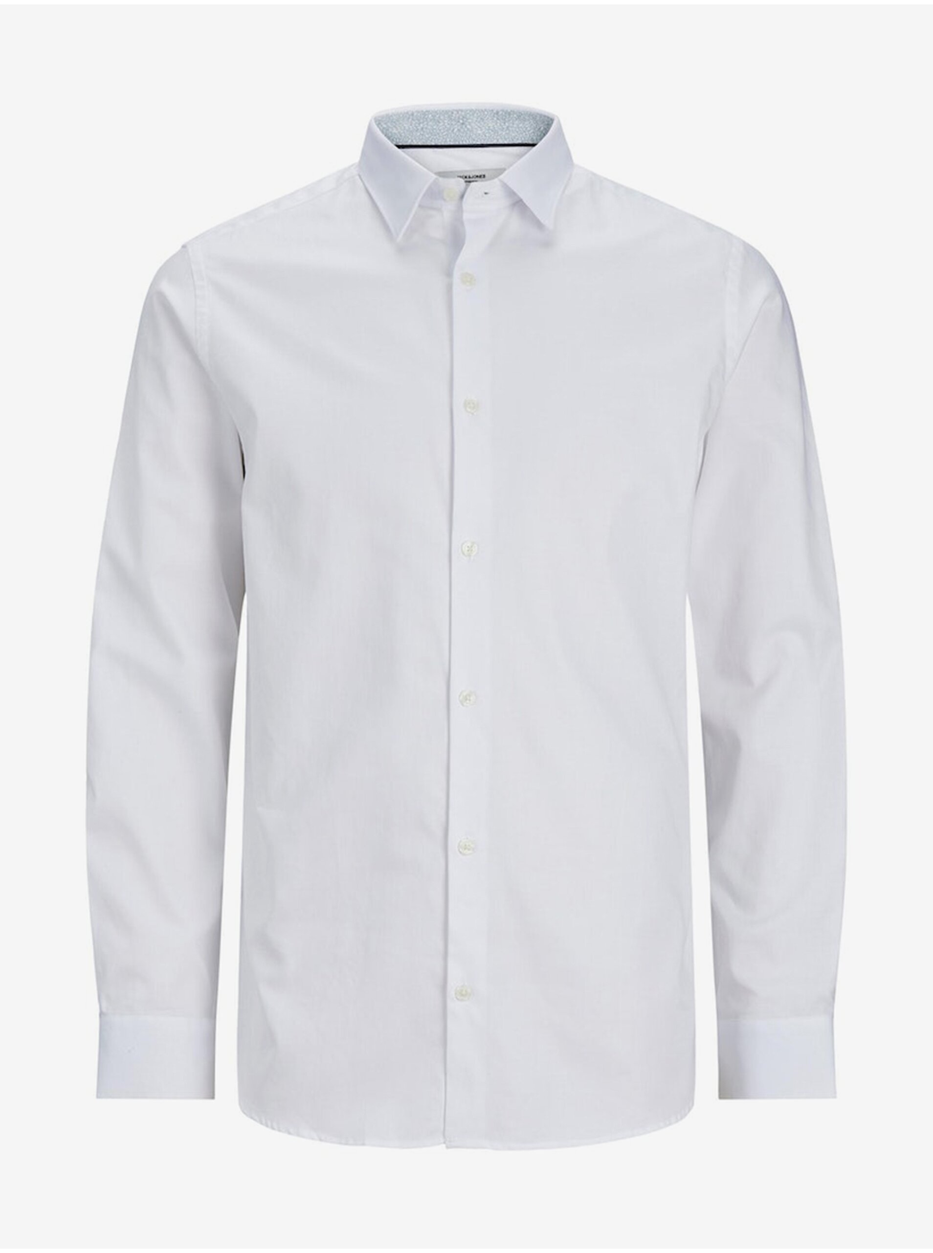 Lacno Biela pánska košeľa Jack & Jones Nordic