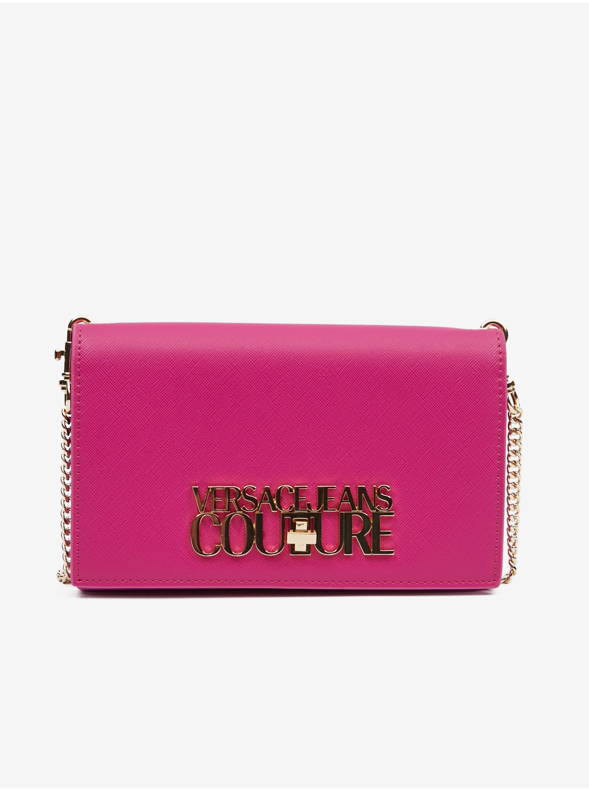 E-shop Tmavo ružová dámska kabelka Versace Jeans Couture Range L