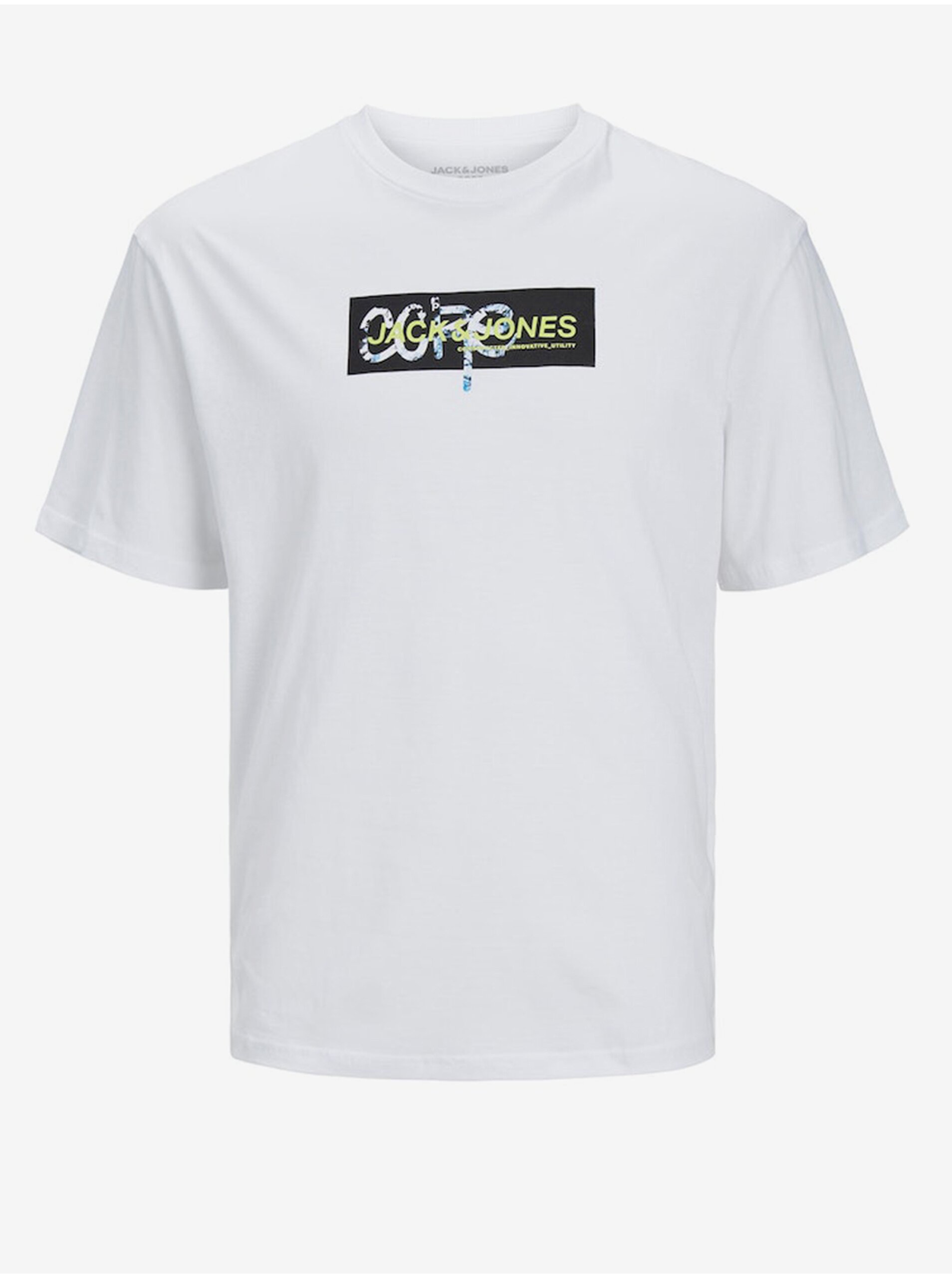 E-shop Bílé pánské tričko Jack & Jones Summer