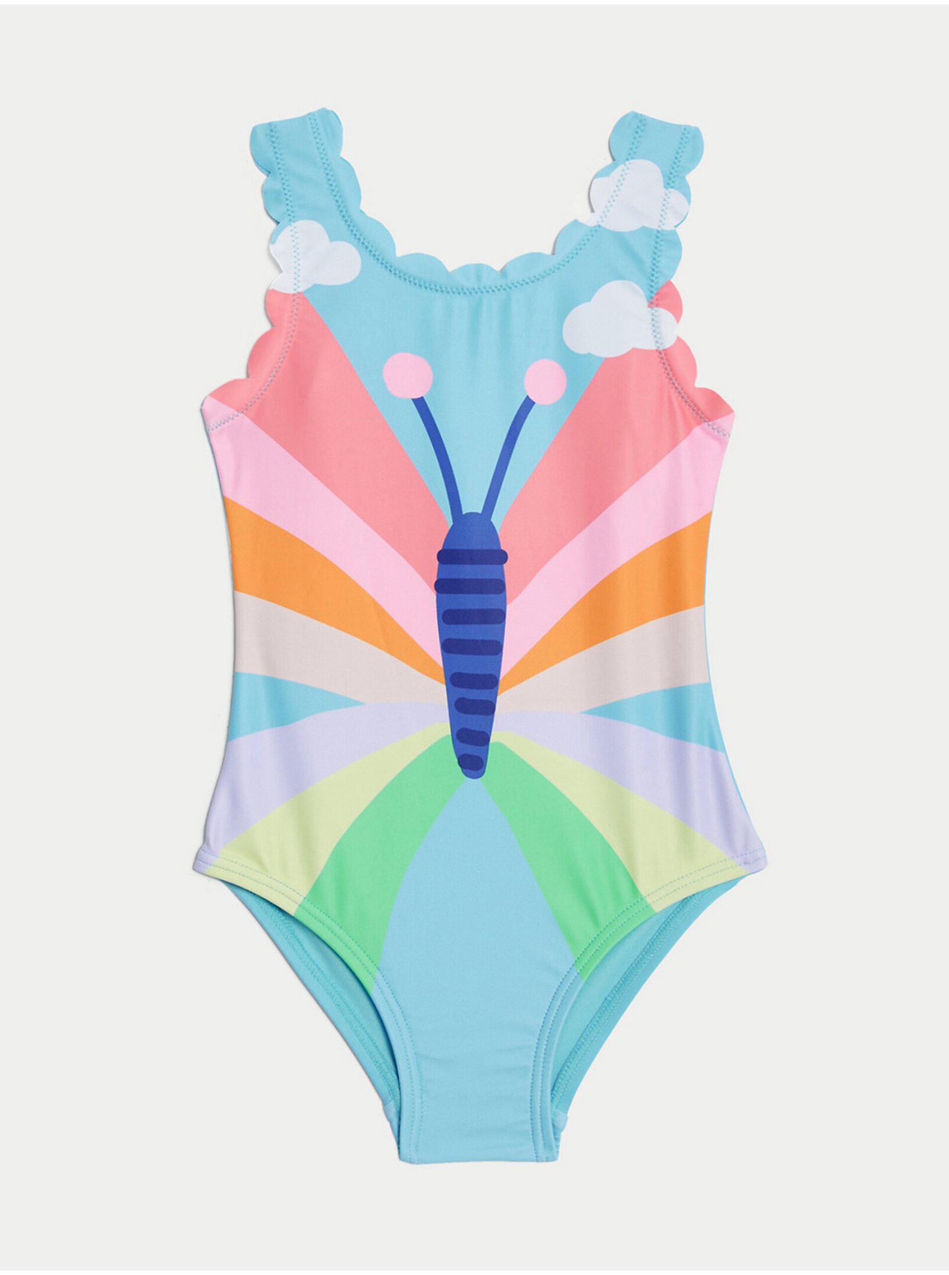 E-shop Modré holčičí plavky s motivem motýla Marks & Spencer