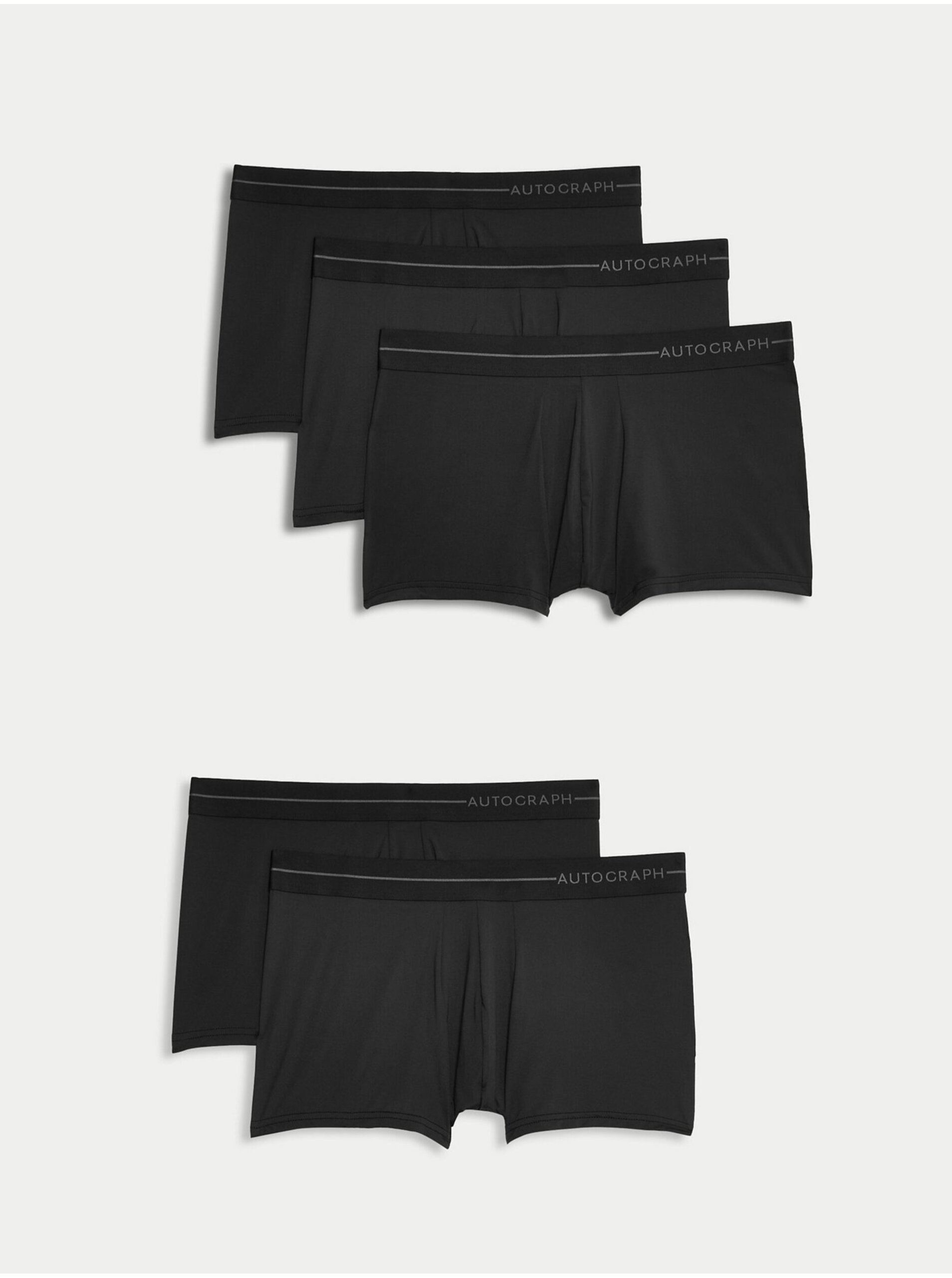 Levně Sada pěti pánských boxerek v černé barvě Marks & Spencer