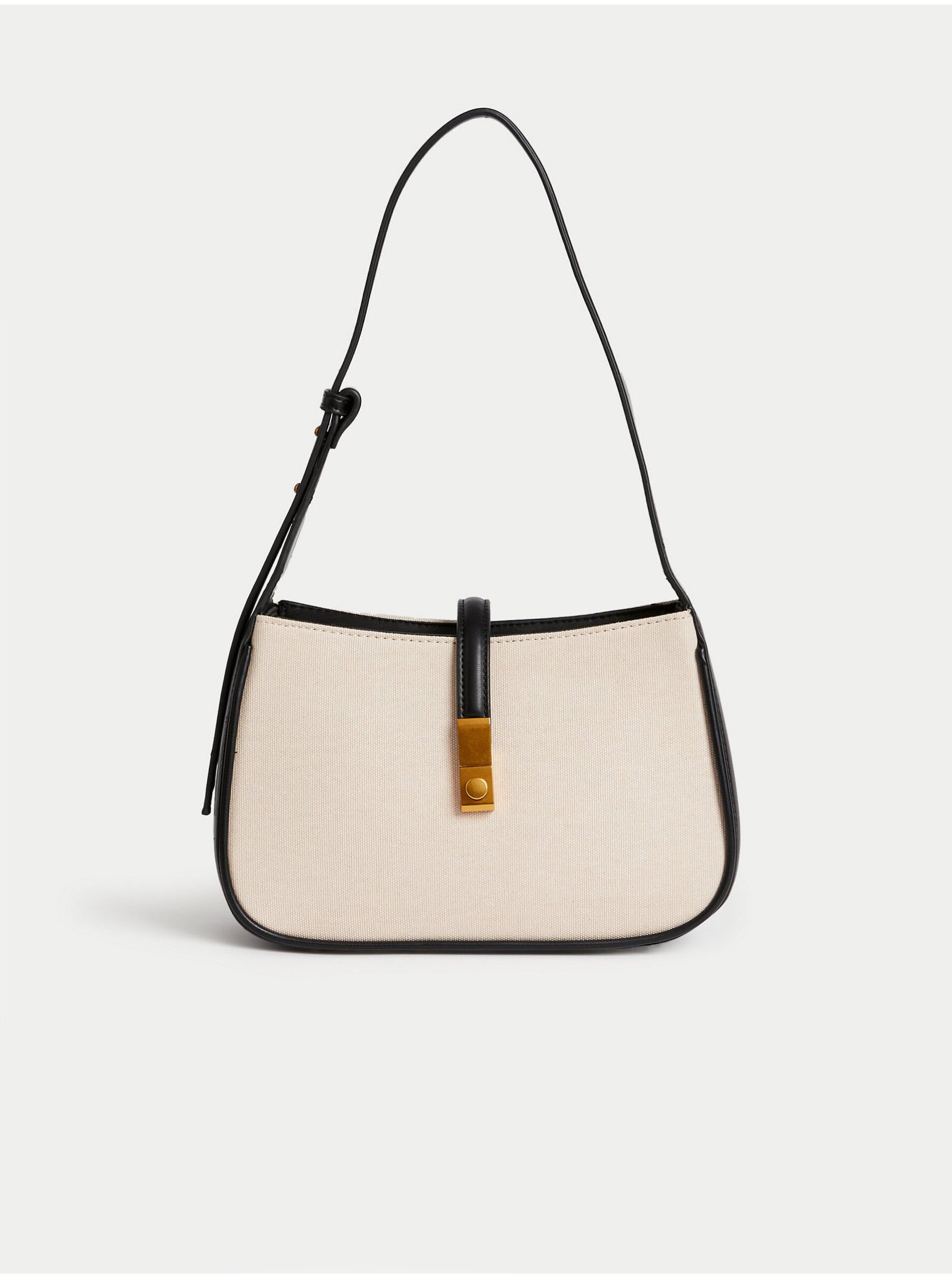 E-shop Černo-krémová dámská kabelka přes rameno Marks & Spencer