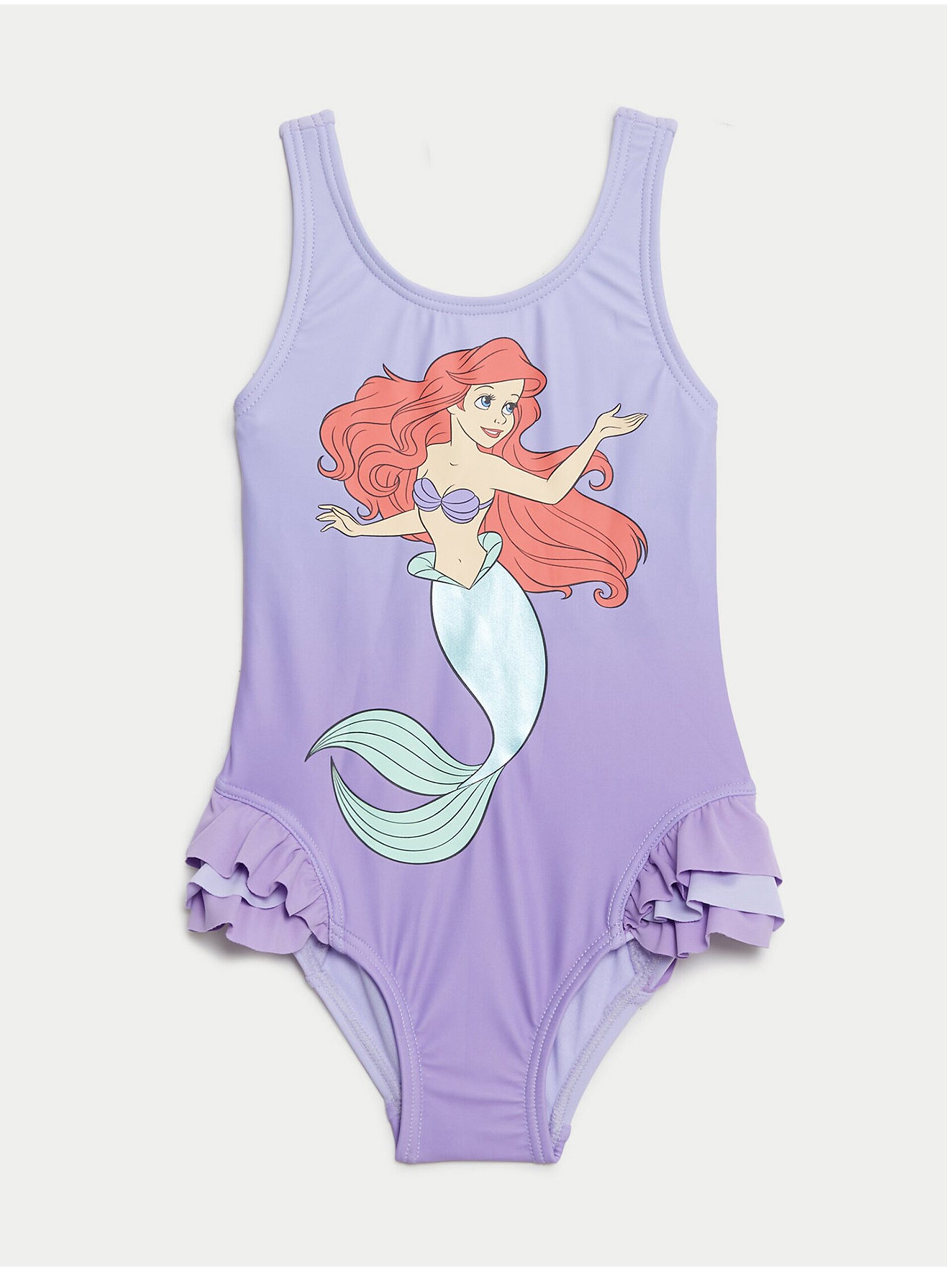 E-shop Fialové holčičí plavky s motivem Malá mořská víla™ Marks & Spencer