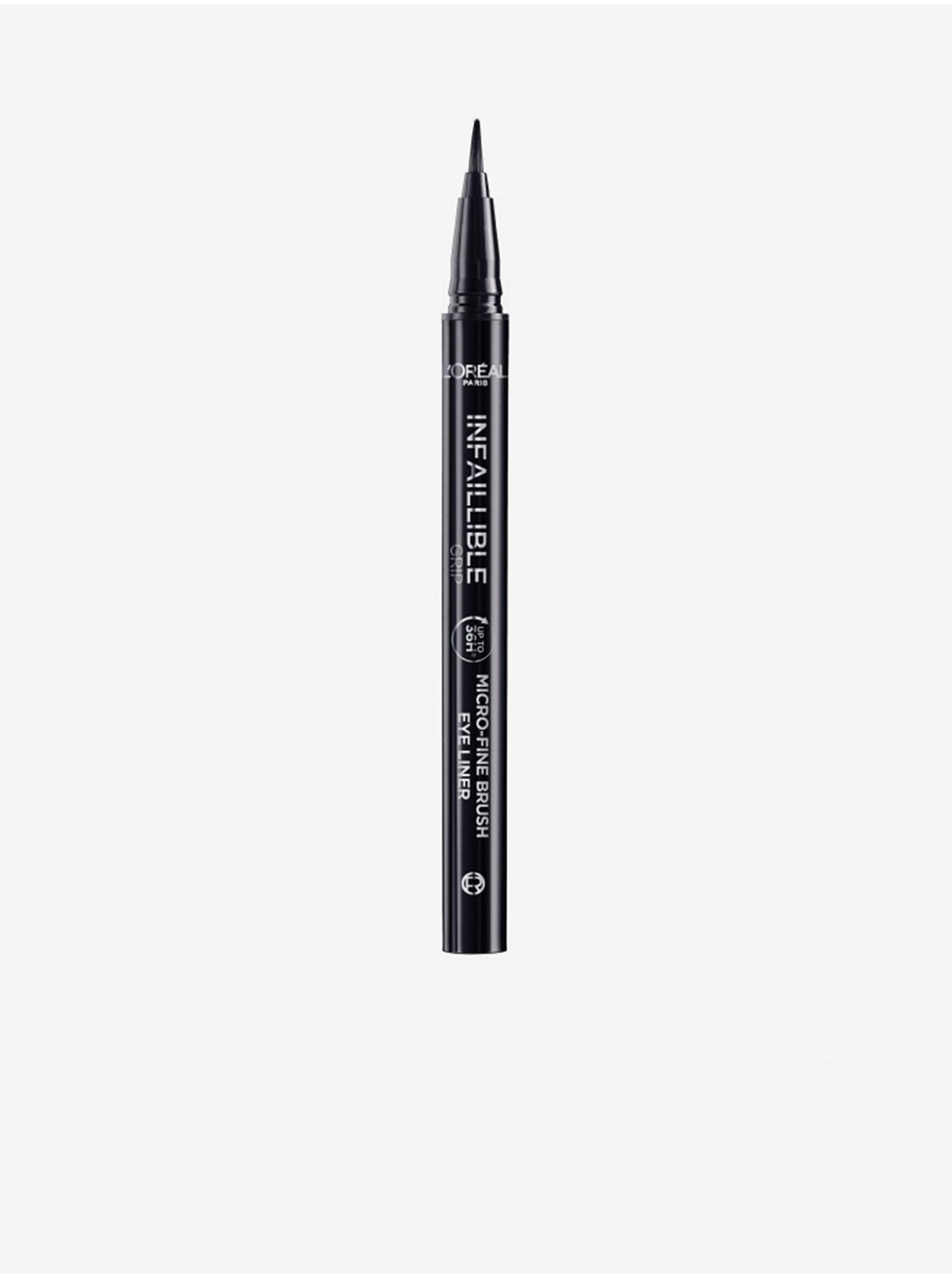Levně Černá linka na oči ve fixu L´Oréal Paris Infaillible Grip 36h Micro-Fine Liner 01 Obsidian Black (0,4 g)