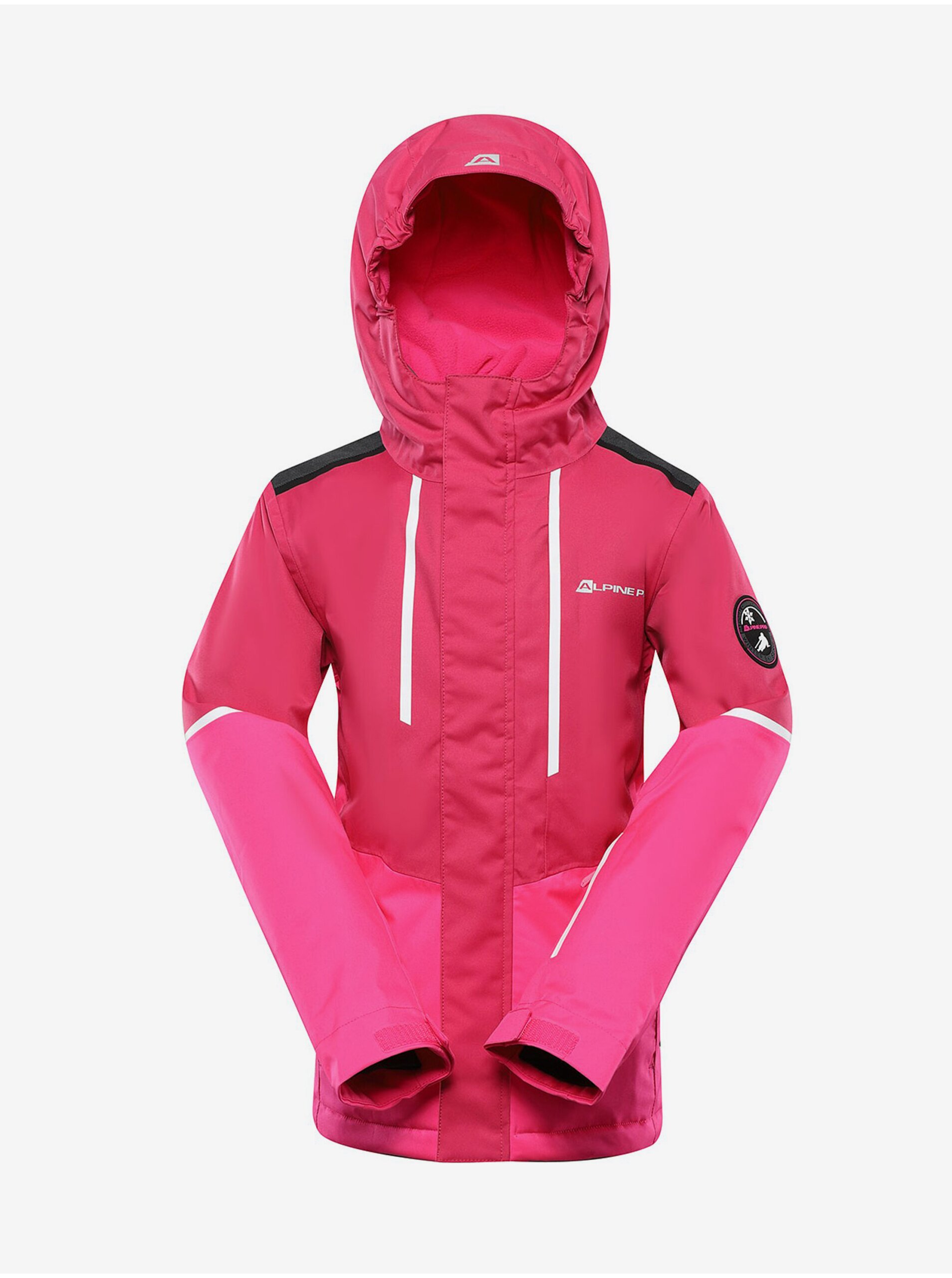 Levně Tmavě růžová holčičí lyžařská bunda s membránou PTX ALPINE PRO Zaribo