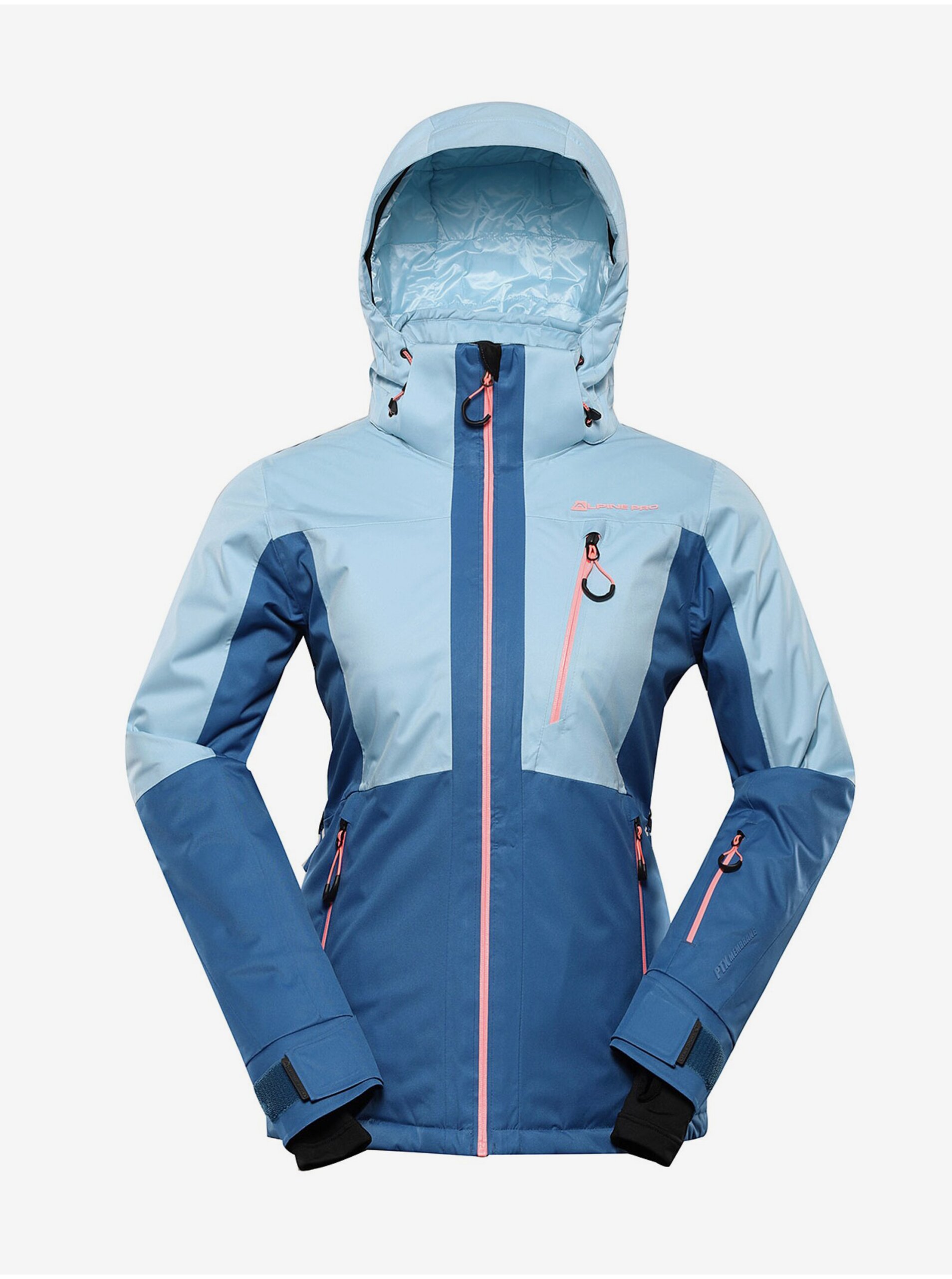 Lacno Modrá dámska lyžiarska bunda s membránou PTX ALPINE PRO Reama