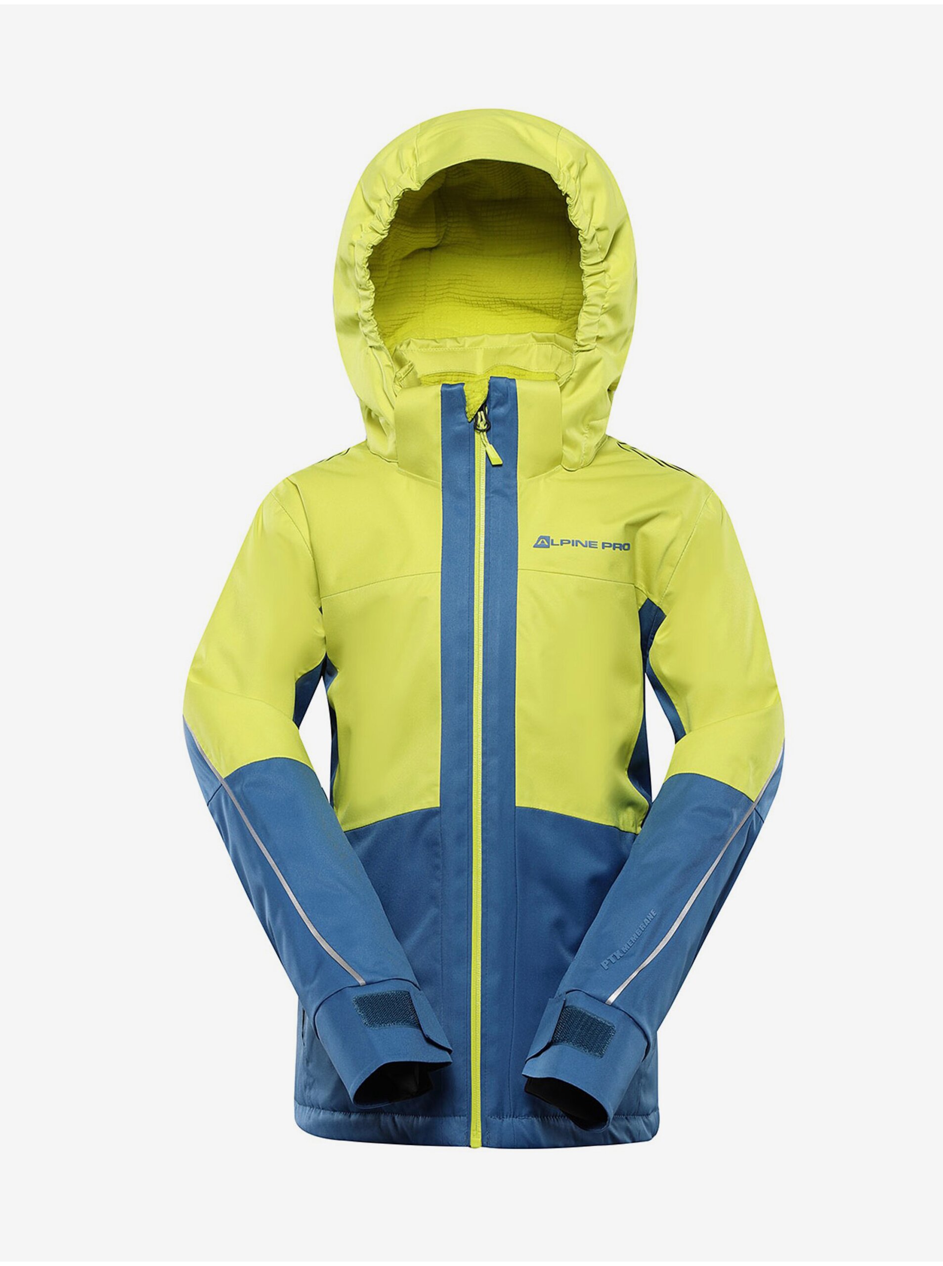 Levně Modro-zelená dětská lyžařská bunda s membránou PTX ALPINE PRO Reamo