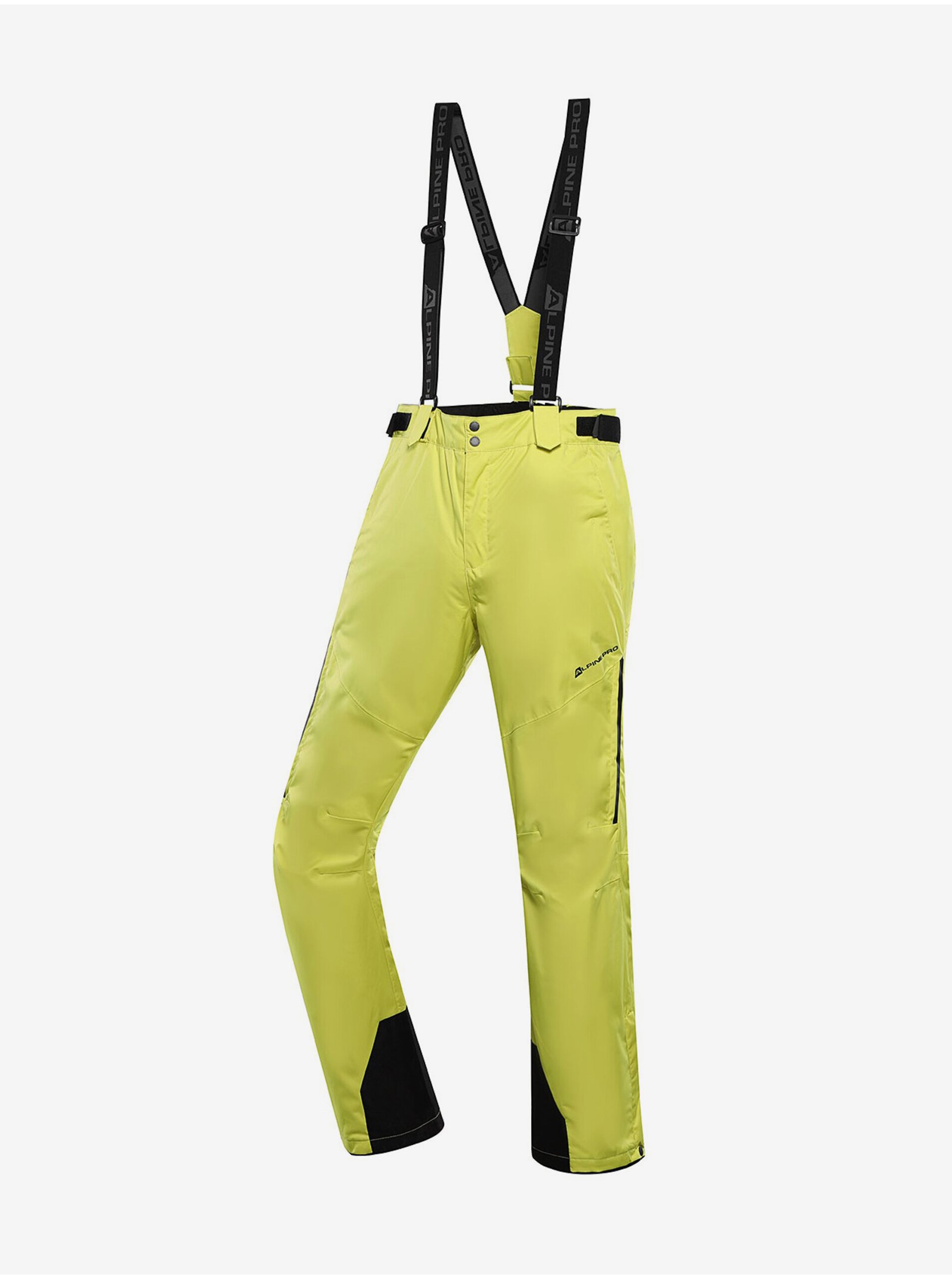 Levně Světle zelené pánské lyžařské kalhoty s membránou PTX ALPINE PRO Osag