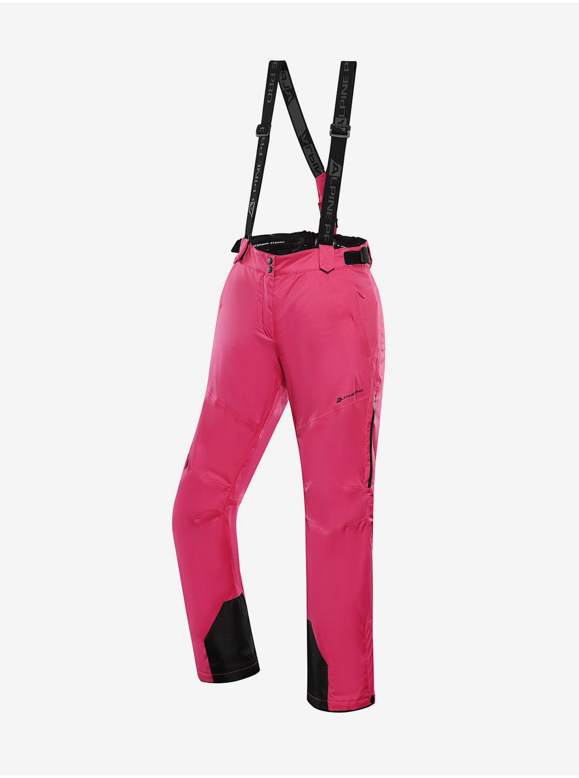 Lacno Tmavo ružové dámske lyžiarske nohavice s membránou PTX ALPINE PRE Osaga
