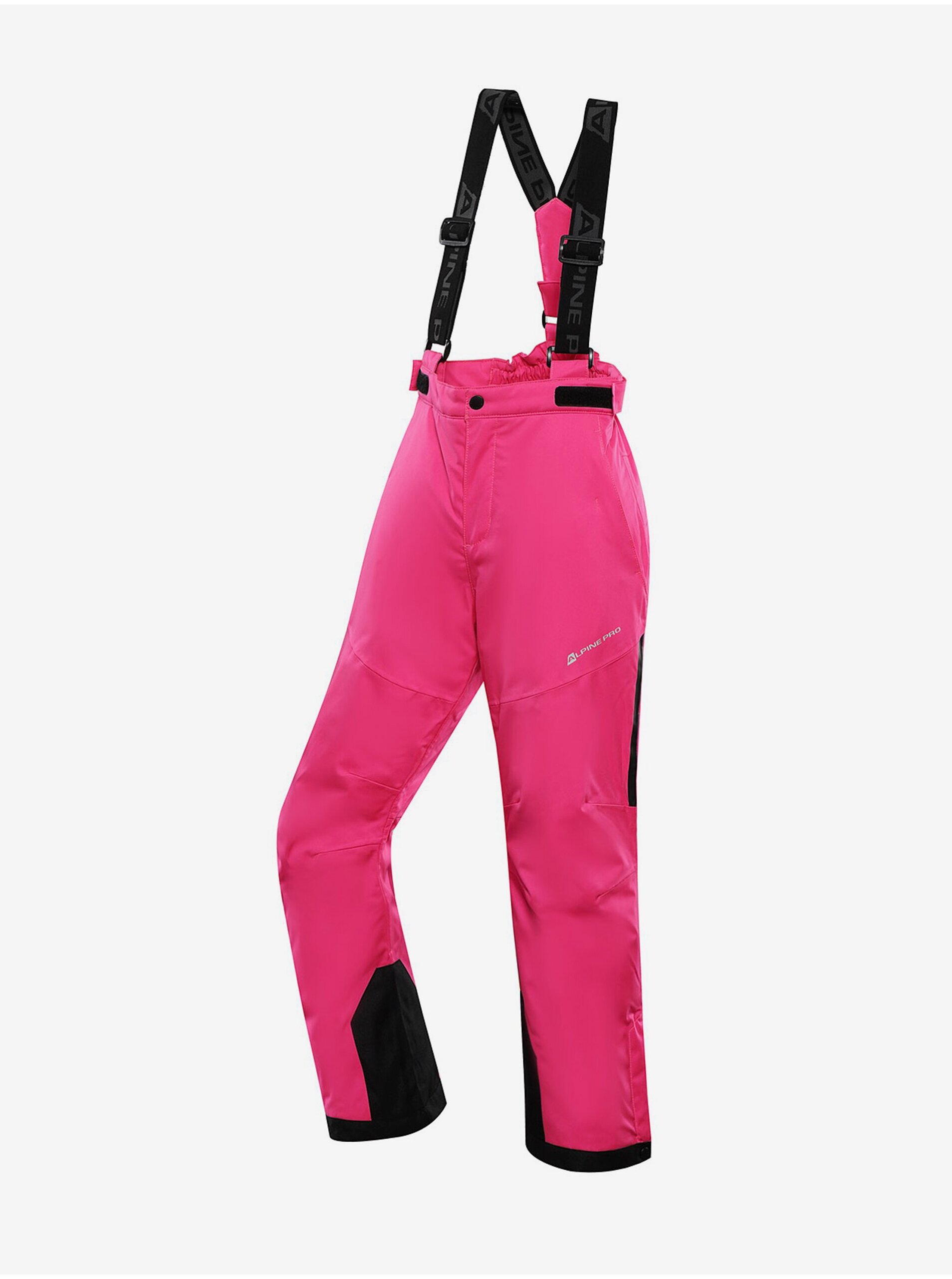 Levně Tmavě růžové holčičí lyžařské kalhoty s membránou ptx ALPINE PRO Osago