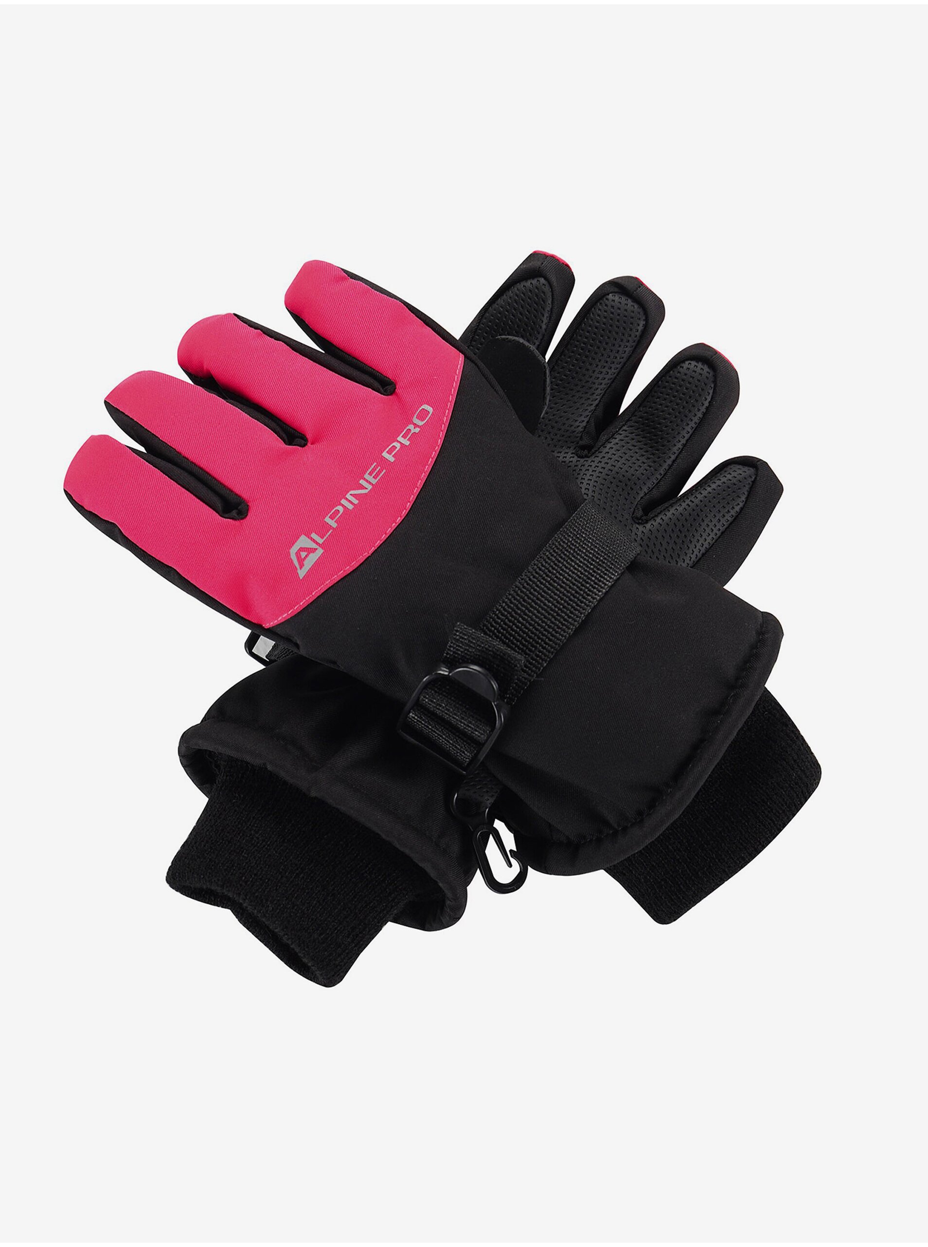 Lacno Ružovo-čierne dievčenské rukavice s membránou PTX ALPINE PRE Lordo