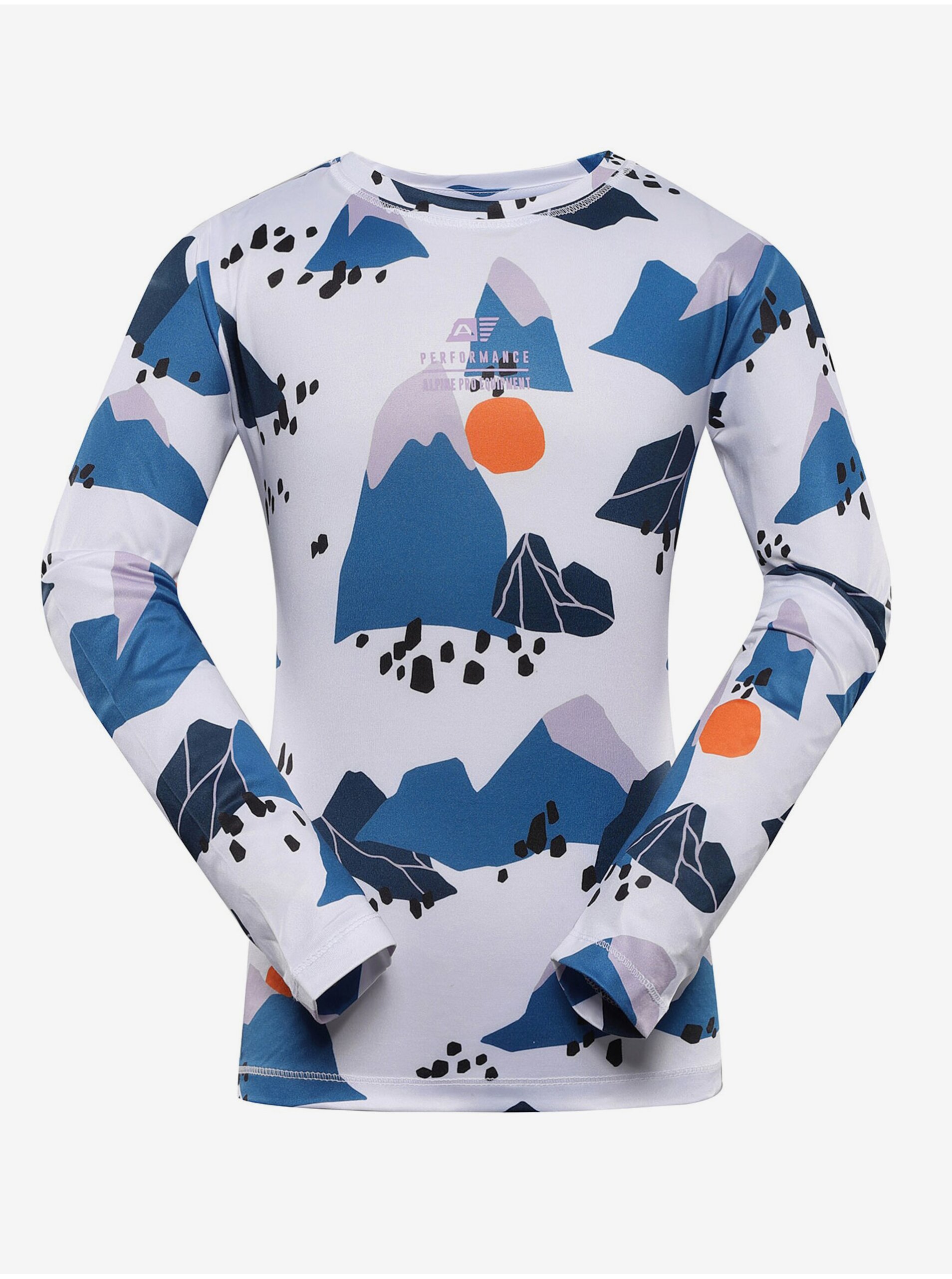 Lacno Modro-biele detské funkčné tričko ALPINE PRO Louso