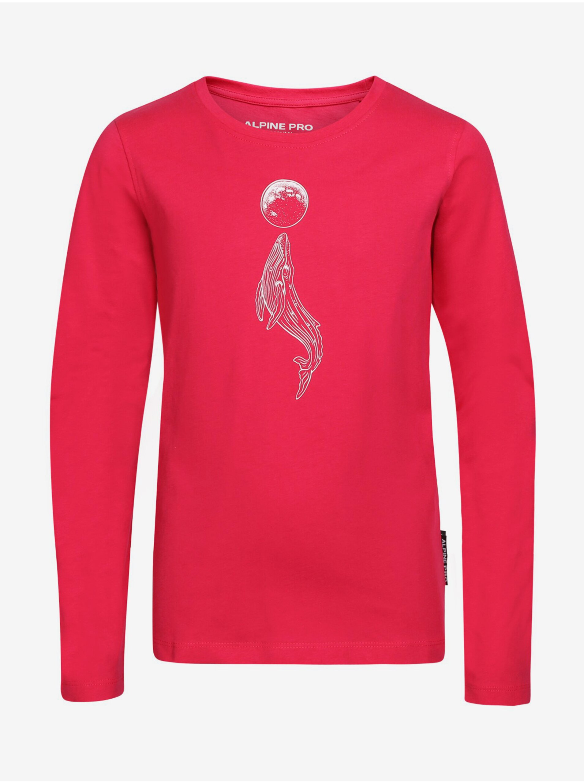 Lacno Tmavo ružové dievčenské tričko ALPINE PRO Olero