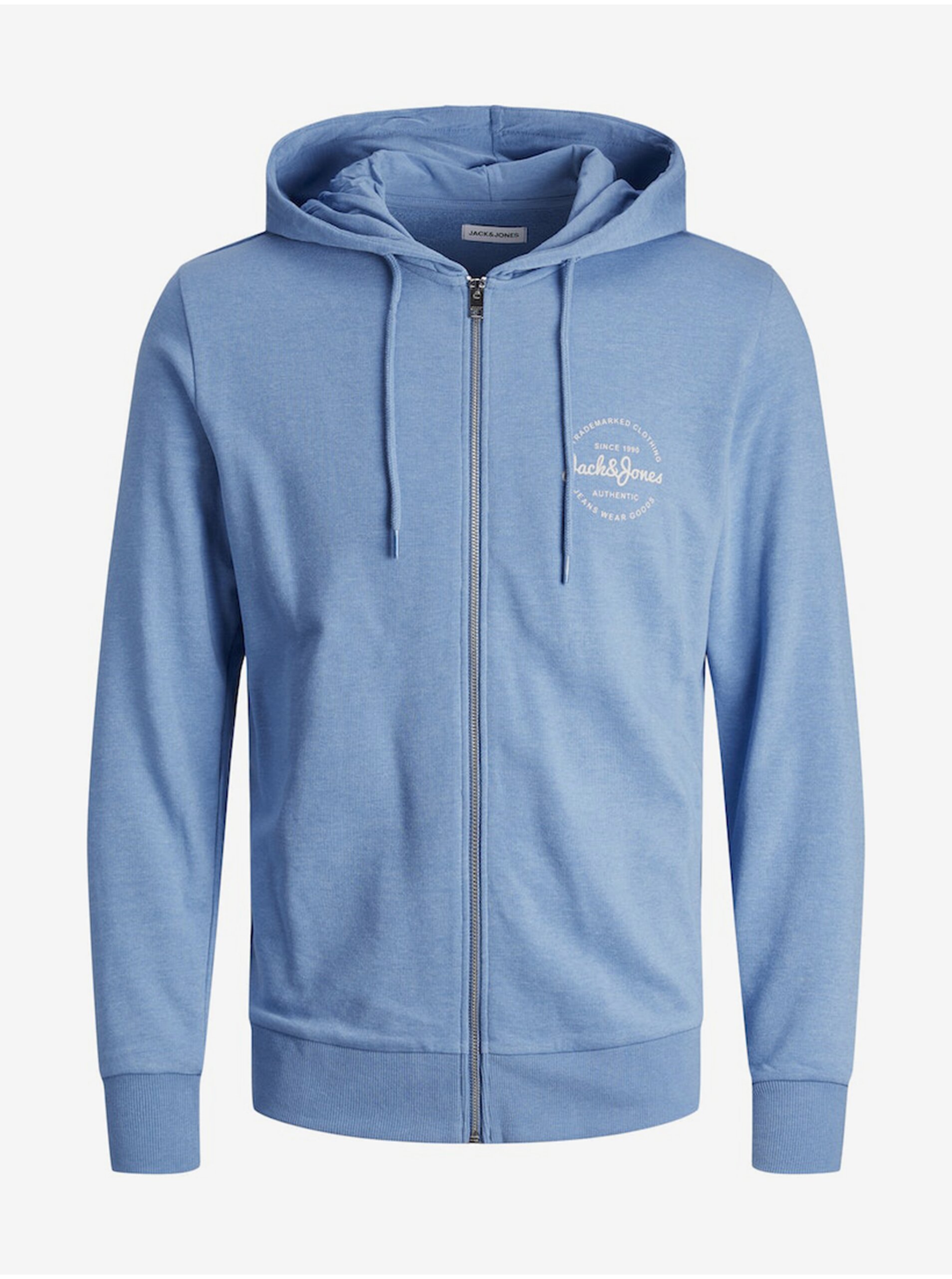 E-shop Modrá pánská mikina na zip s kapucí Jack & Jones Forest