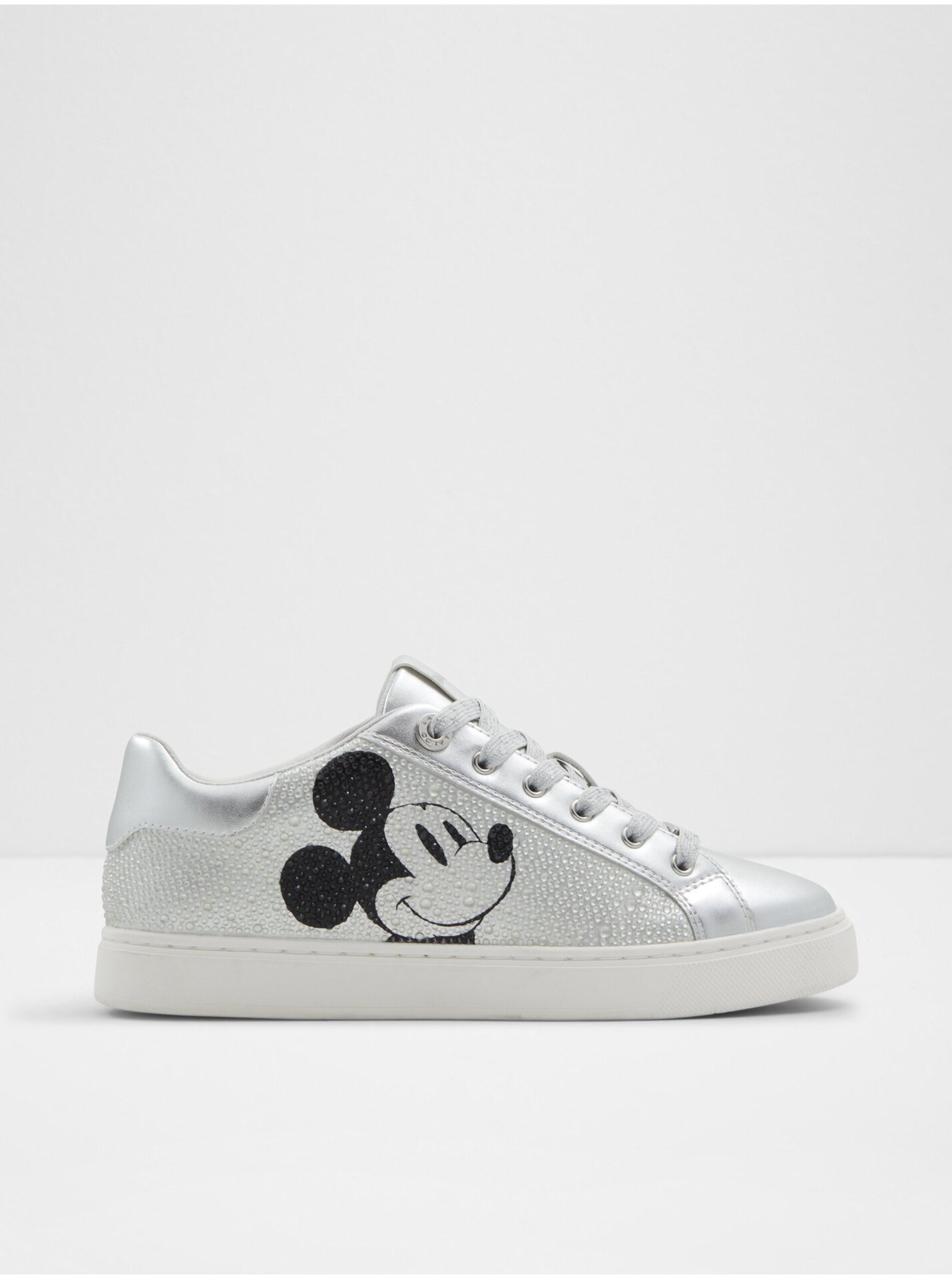 Levně Dámské tenisky s motivem Mickey Mouse ve stříbrné barvě ALDO
