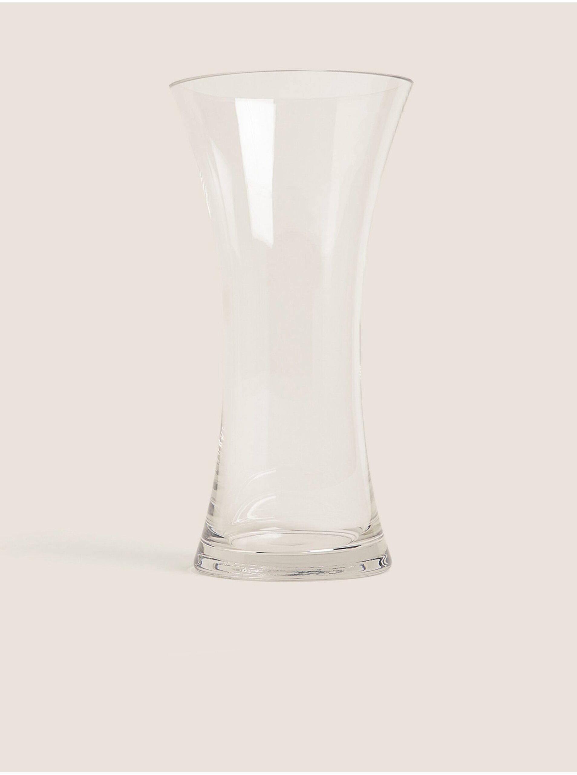 Lacno Transparentná sklenená váza Marks & Spencer