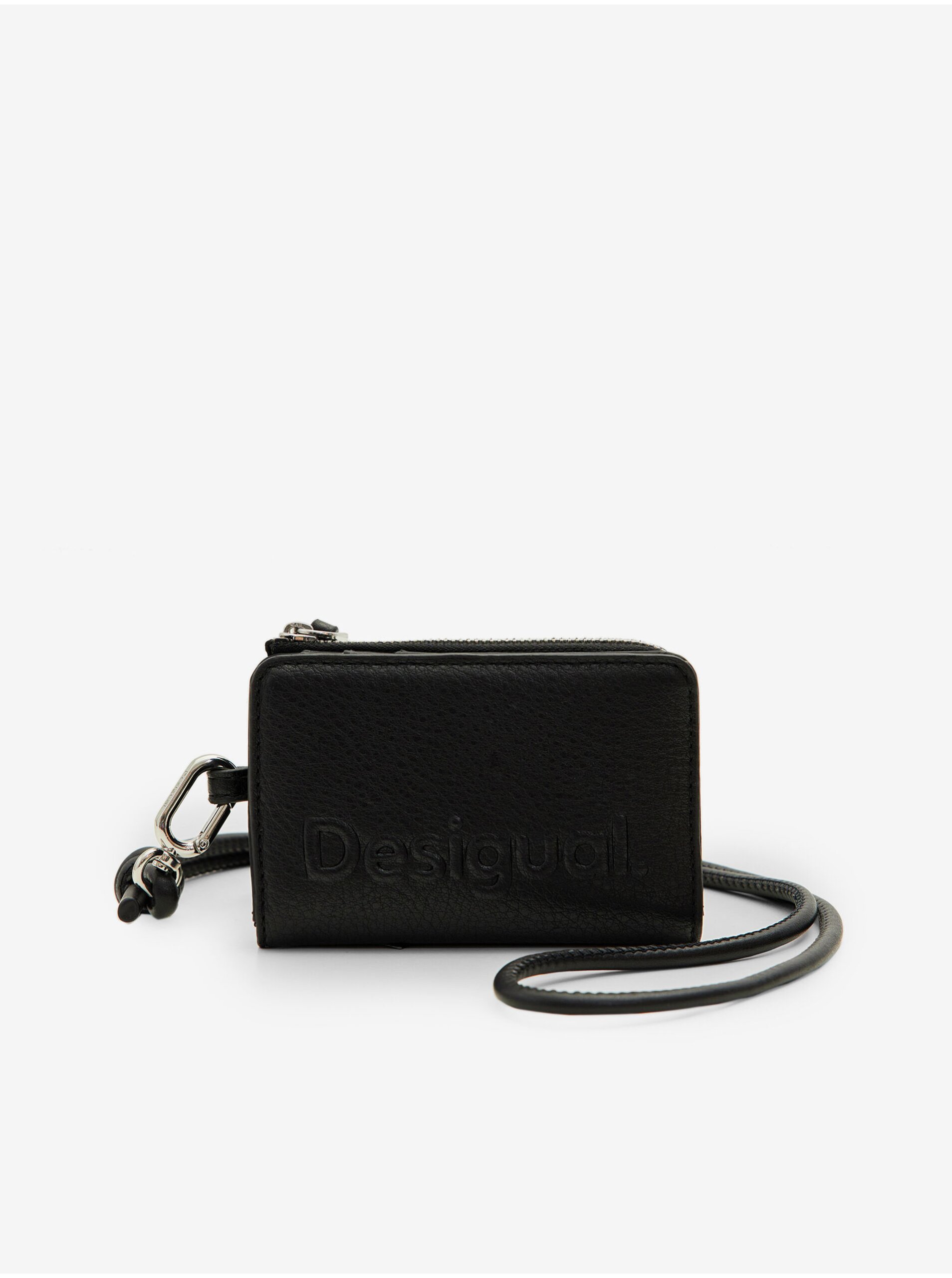 Levně Černá dámská peněženka na krk Desigual Emma 2.0 Mini