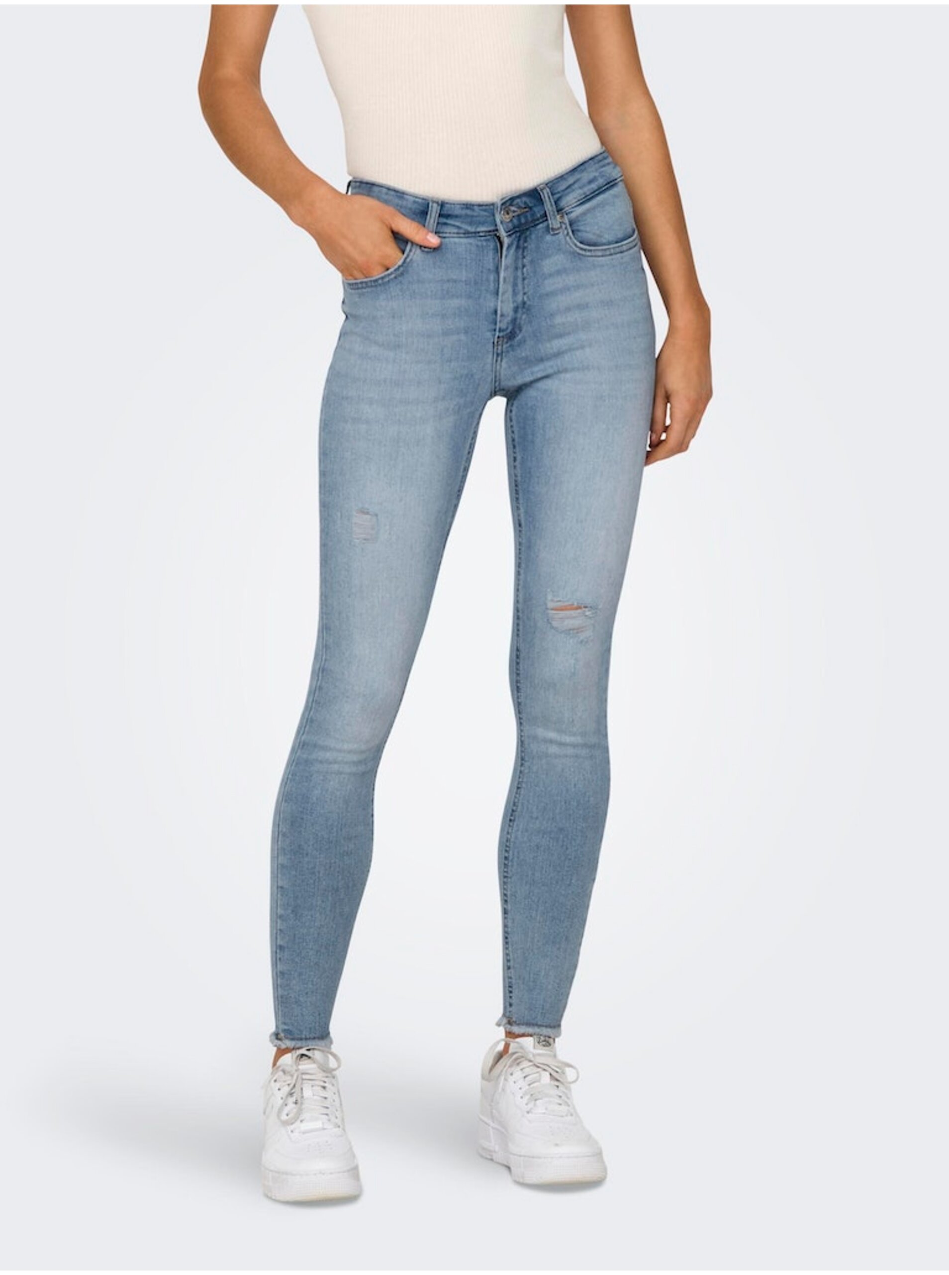 E-shop Světle modré dámské skinny fit džíny ONLY Blush