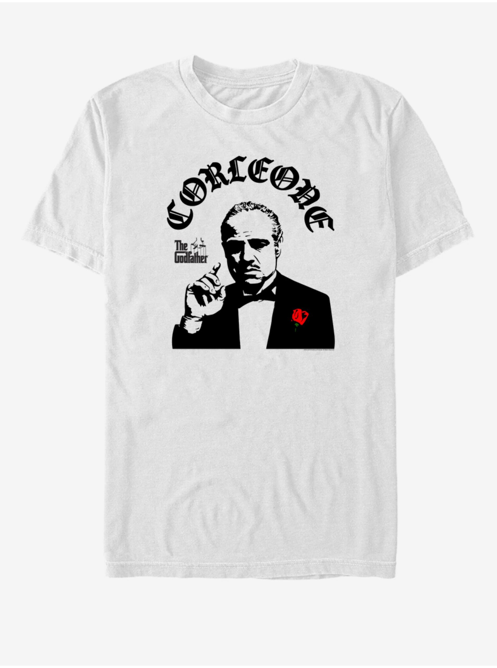 Levně Bílé unisex tričko ZOOT.Fan Paramount Corleone Stencil