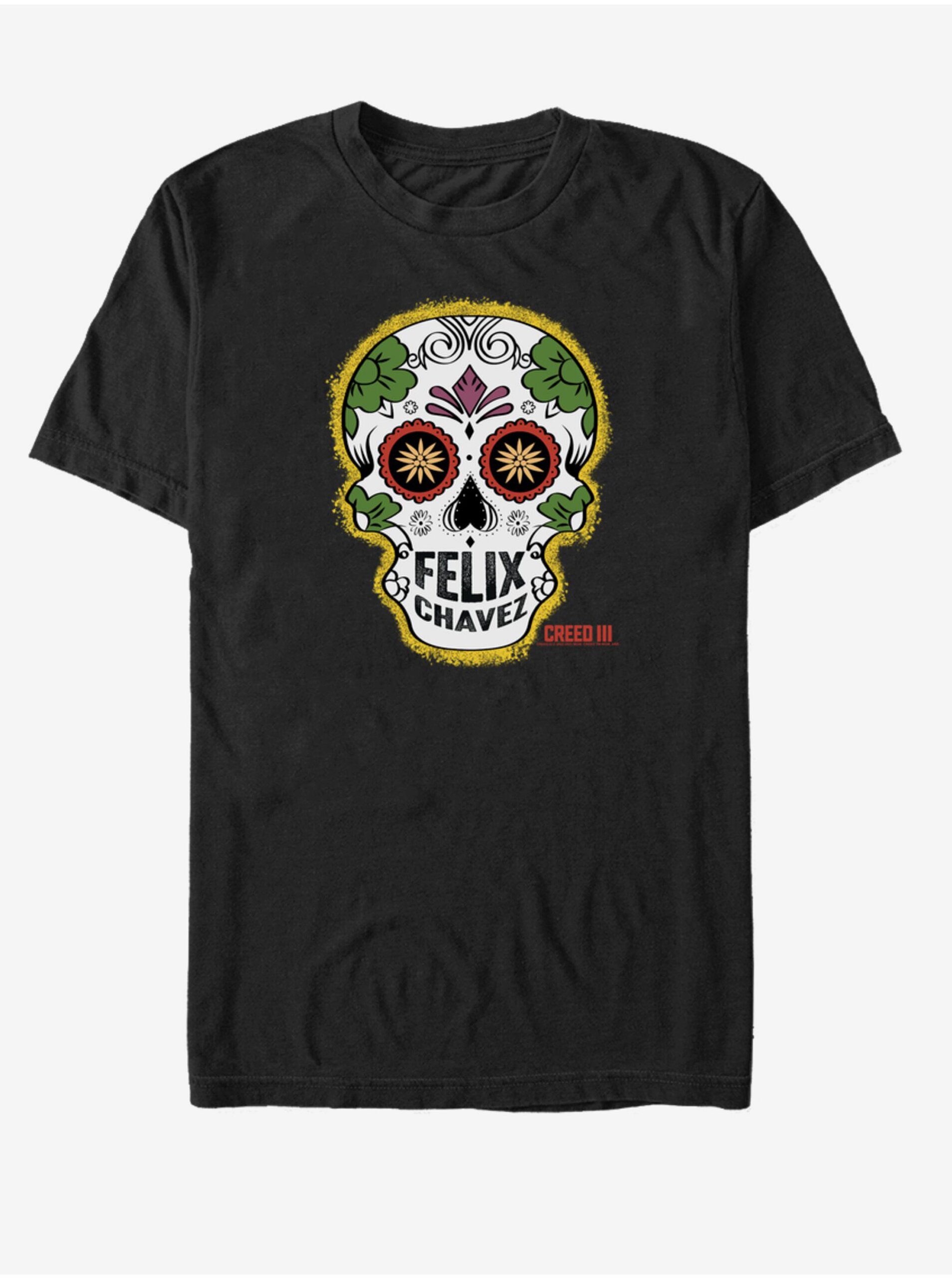 E-shop Černé unisex tričko ZOOT.Fan MGM Chavez Skull