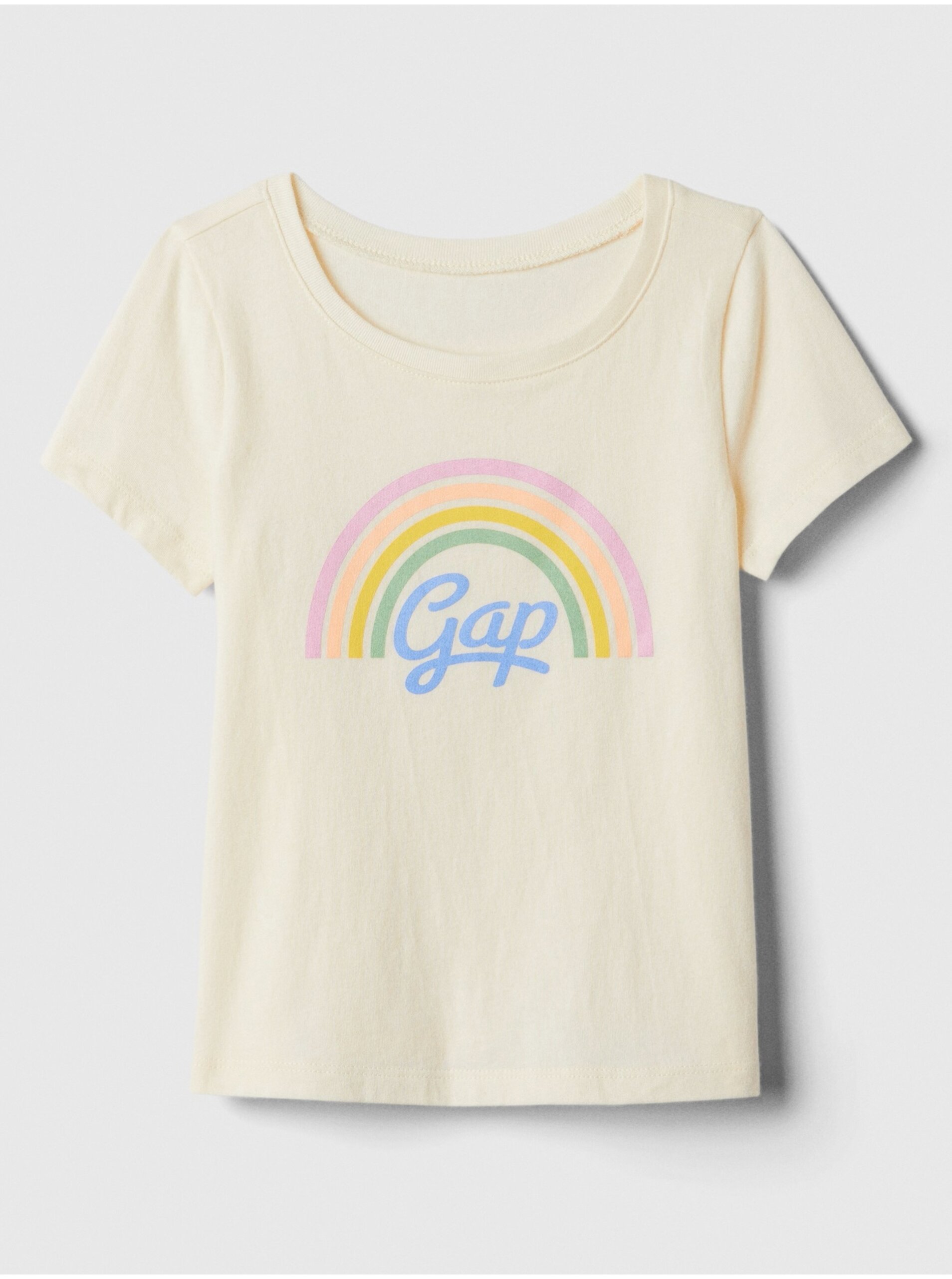 E-shop Krémové dievčenské tričko GAP