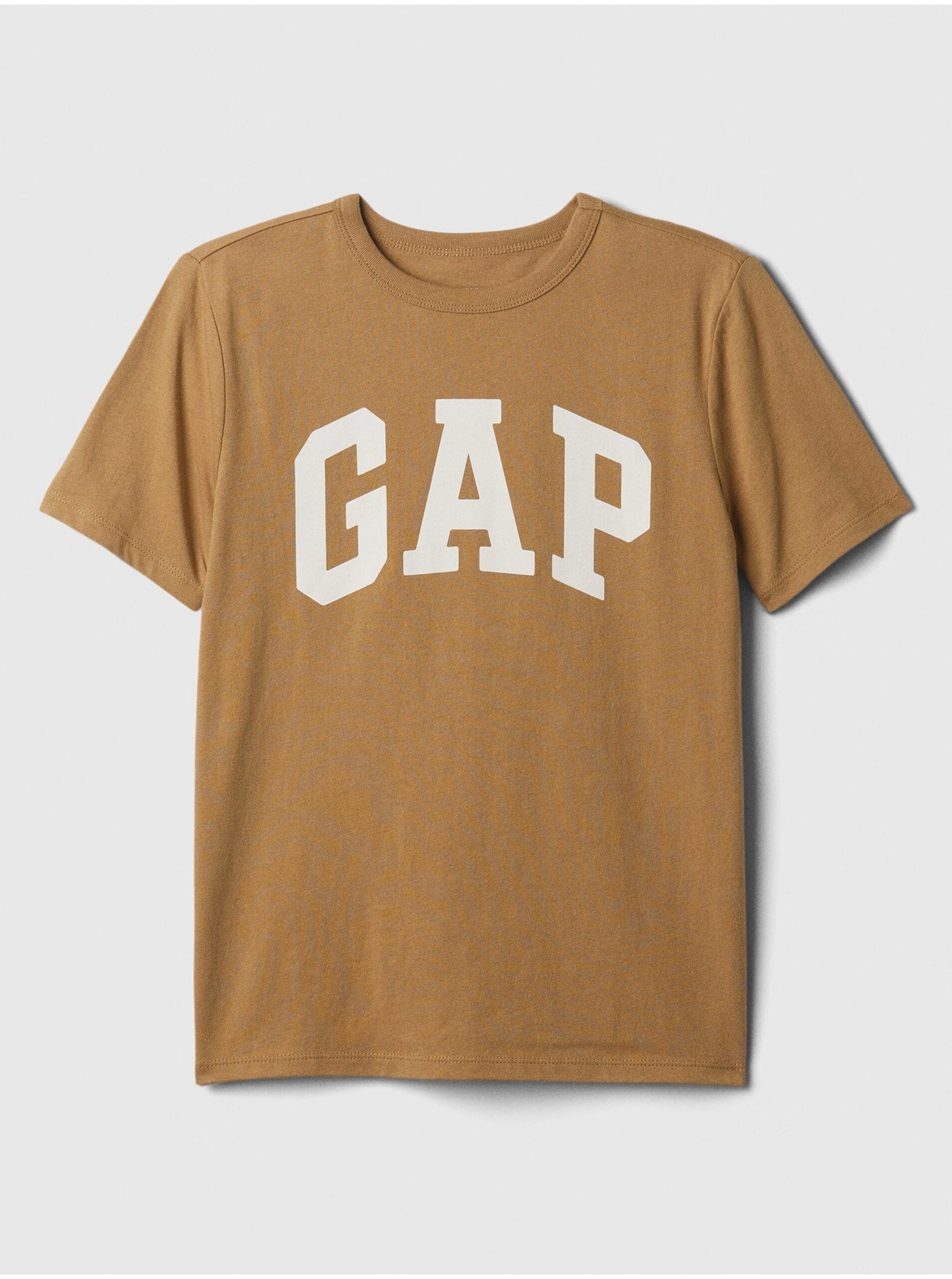 E-shop Hnědé klučičí tričko GAP