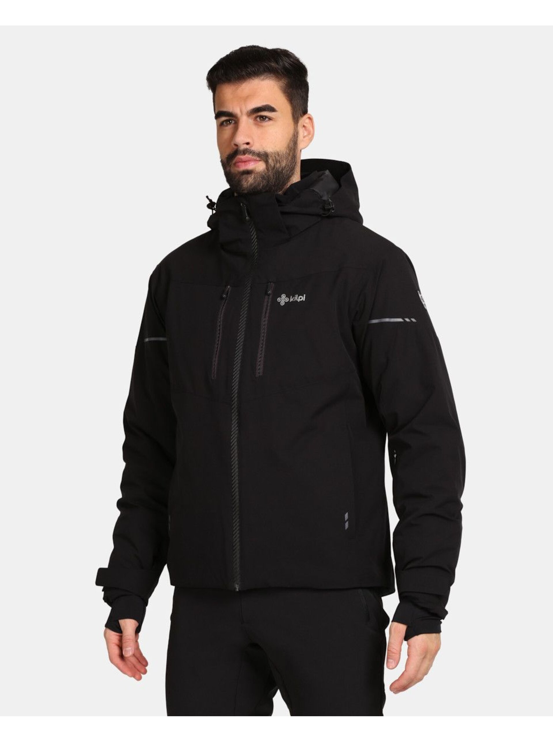 Levně Černá pánská lyžařská bunda Kilpi TONNSI-M