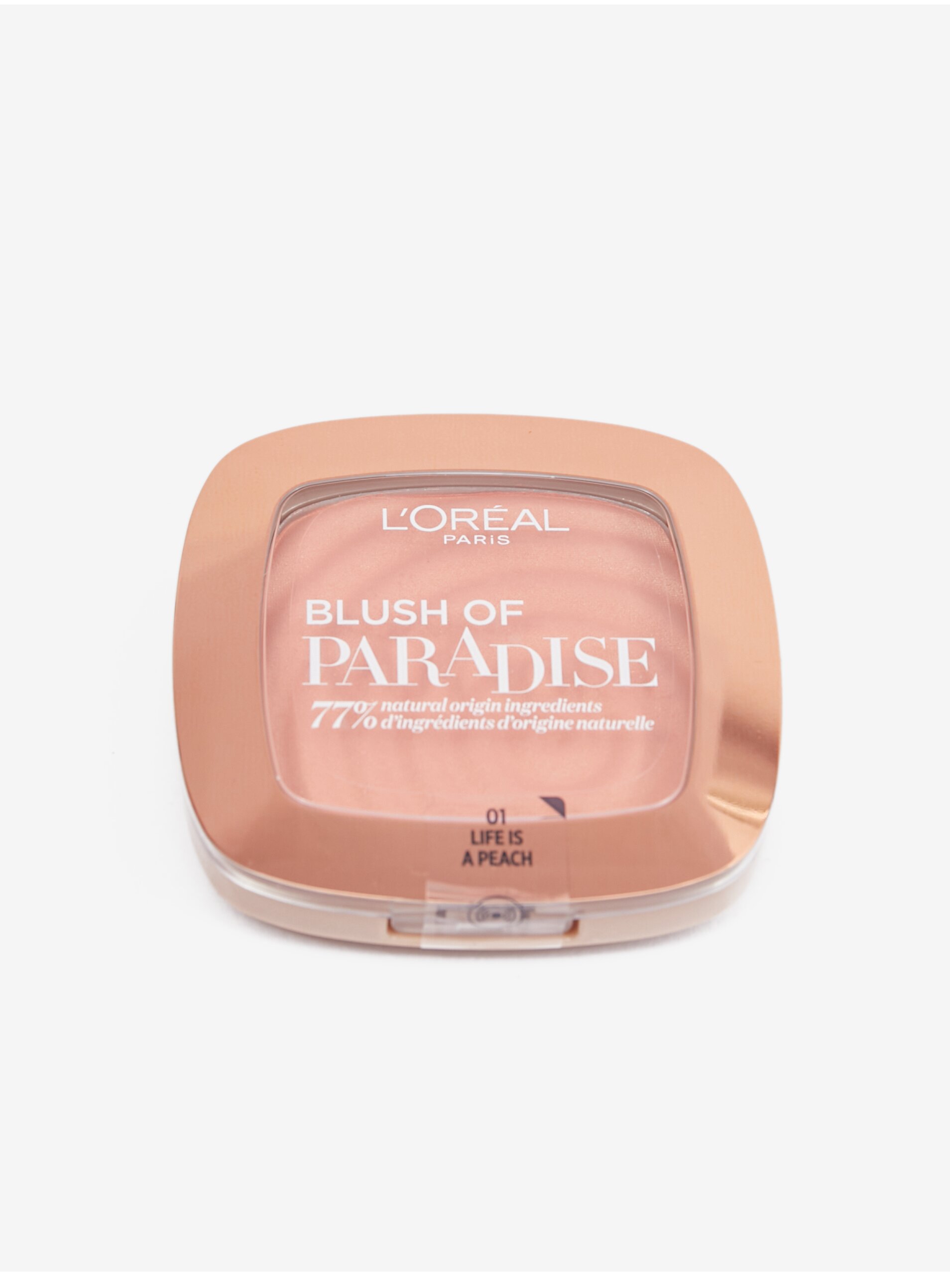 Levně Tvářenka L’Oréal Paris Wake Up & Glow Life’s a Peach Addict (9 g)