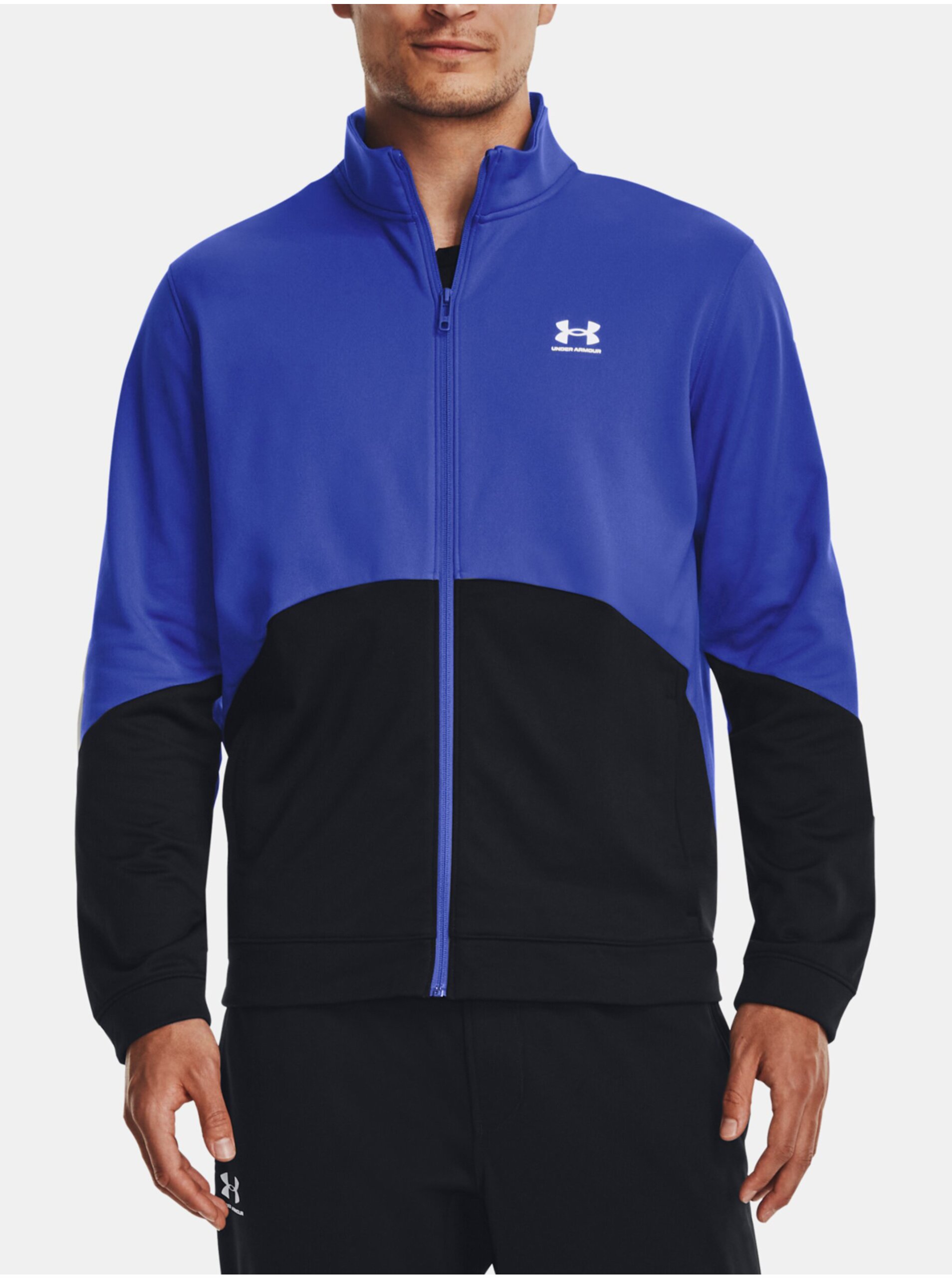 Levně Modrá sportovní bunda Under Armour UA Tricot Fashion Jacket