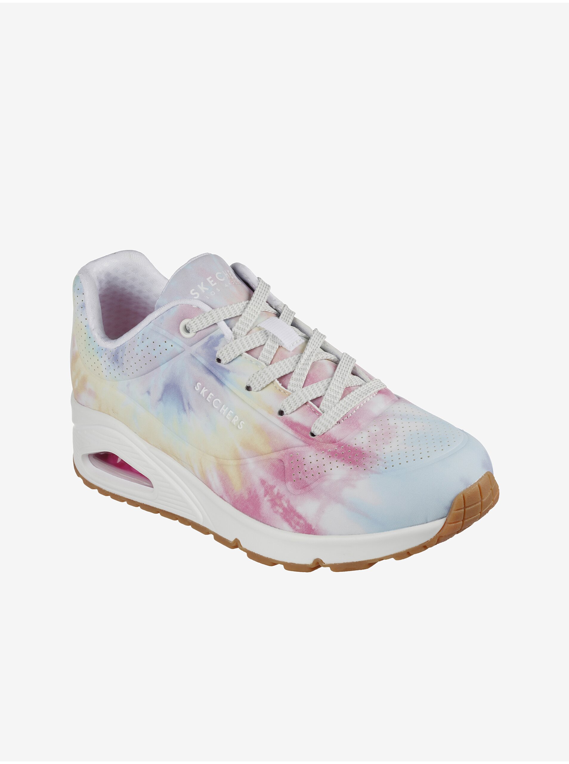 Levně Růžové dámské tenisky Skechers Uno - Hyped Hippie