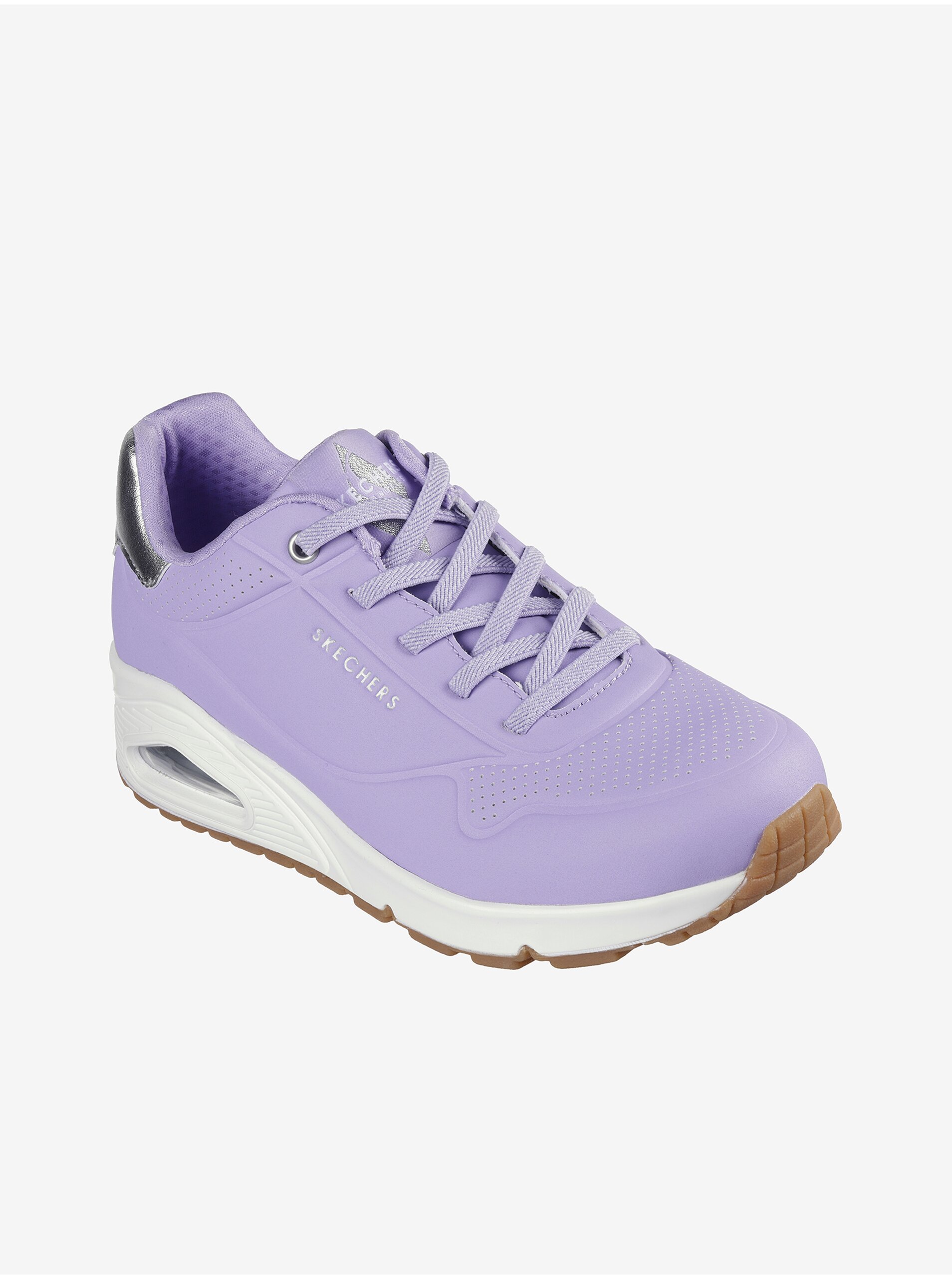 E-shop Svetlo fialové dámske tenisky Skechers Uno - Shimmer Away