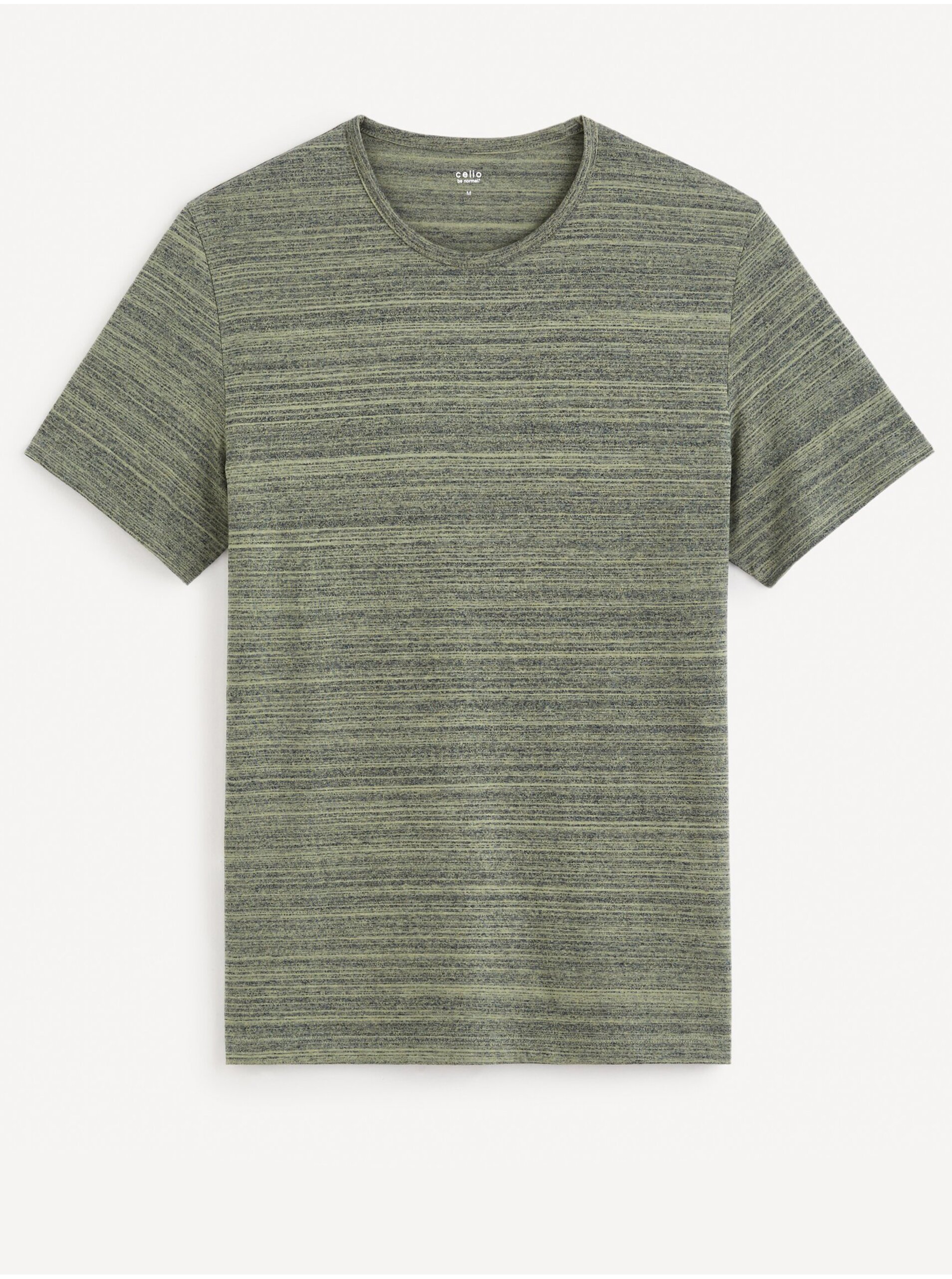 E-shop Zeleno-šedé pánské tričko Celio Gejecte