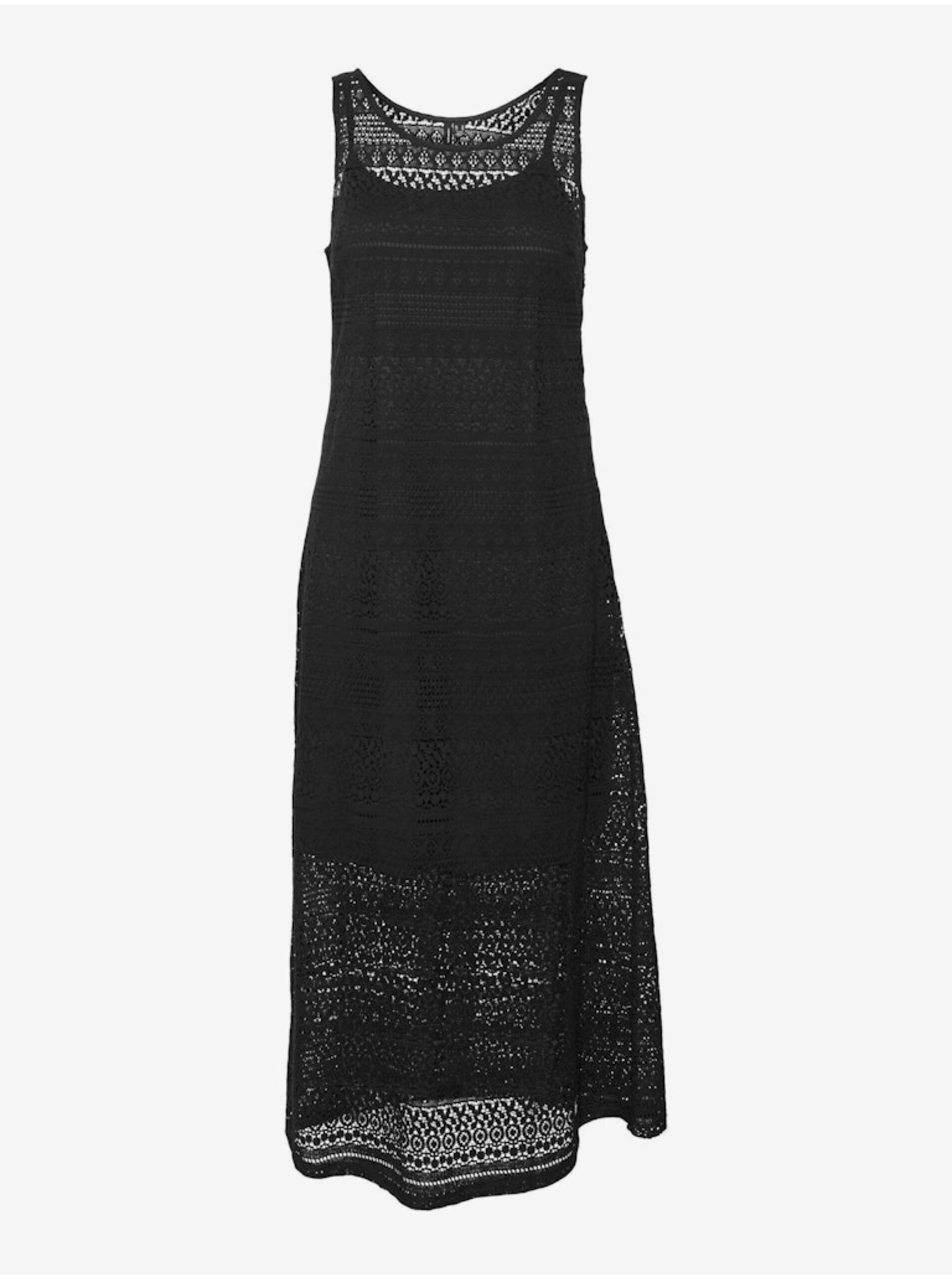 E-shop Černé dámské krajkové šaty Vero Moda Honey