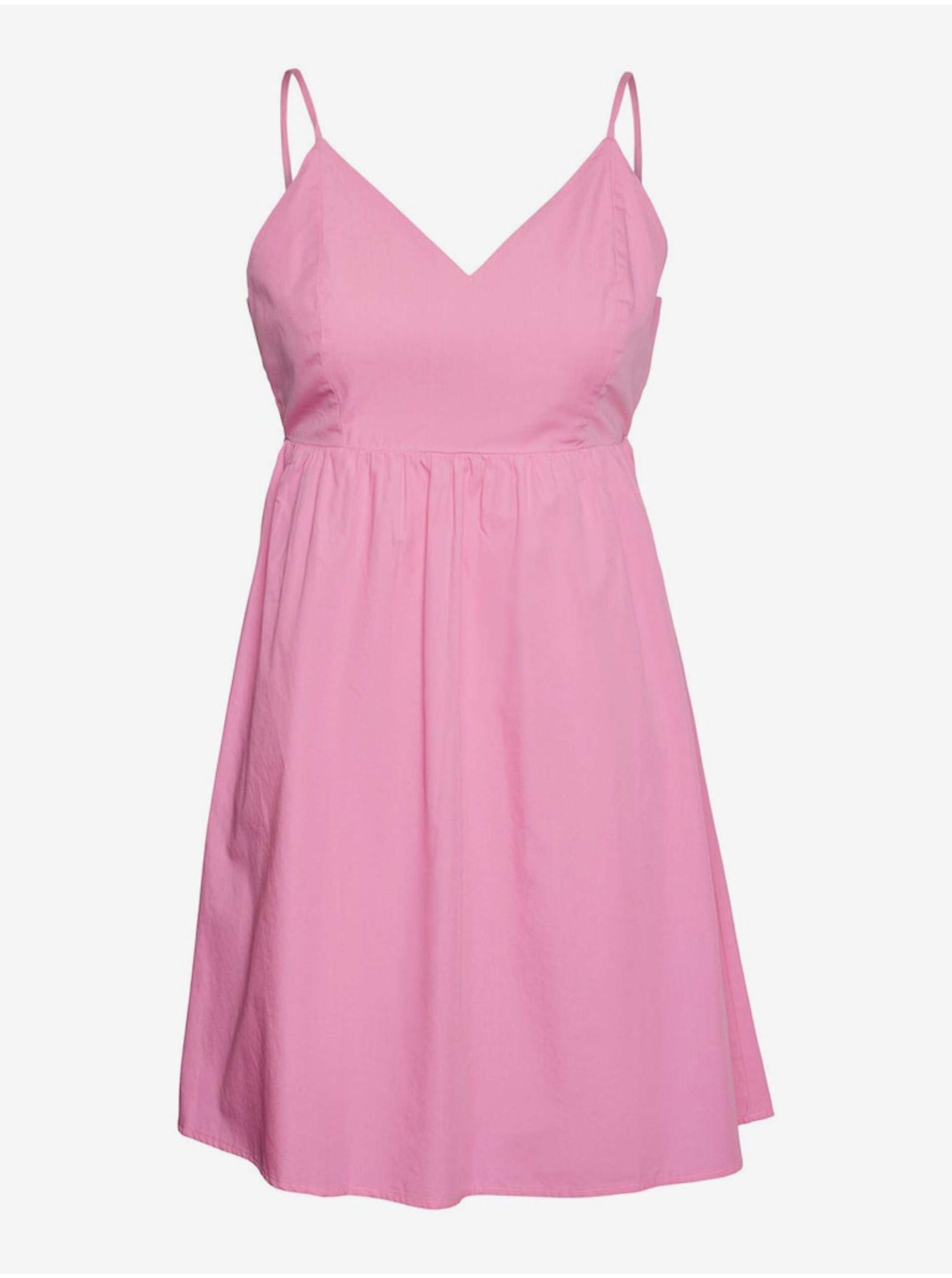 Levně Růžové dámské šaty Vero Moda Charlotte