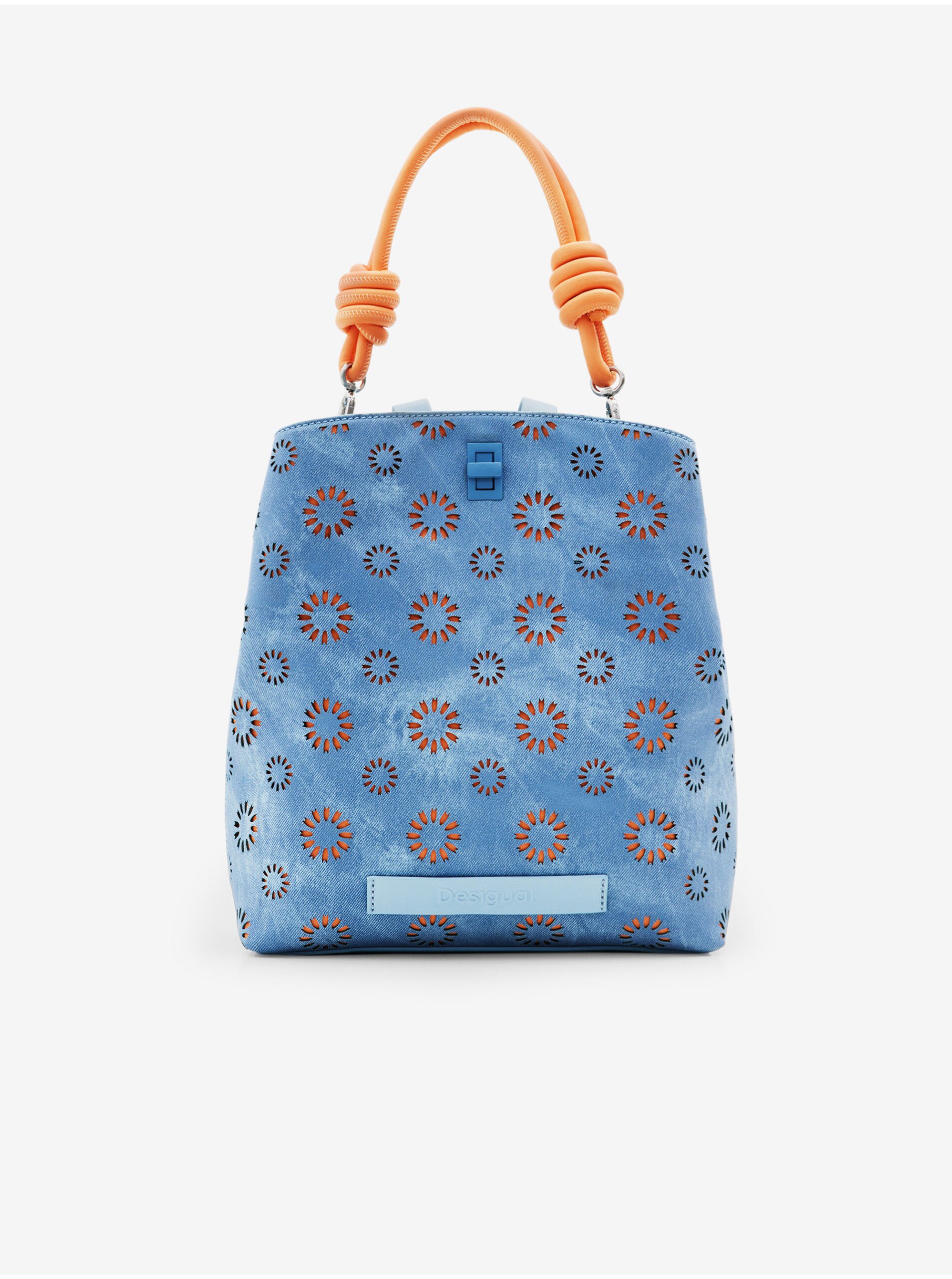 Lacno Modrý dámsky vzorovaný batoh/kabelka Desigual Amorina Sumy Mini