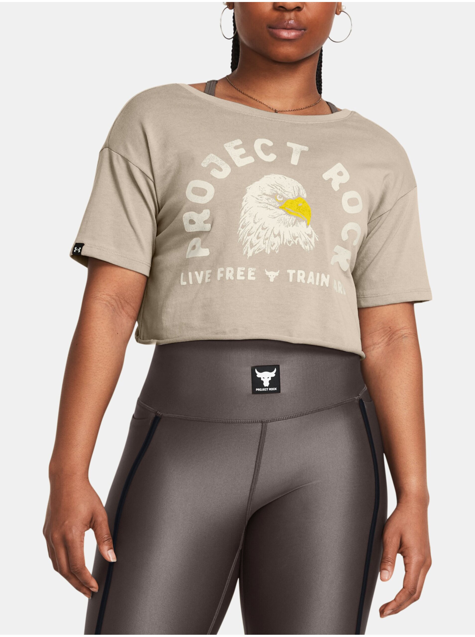 Lacno Svetlo hnedé tričko Under Armour Pjt Rck Balance Graphic T