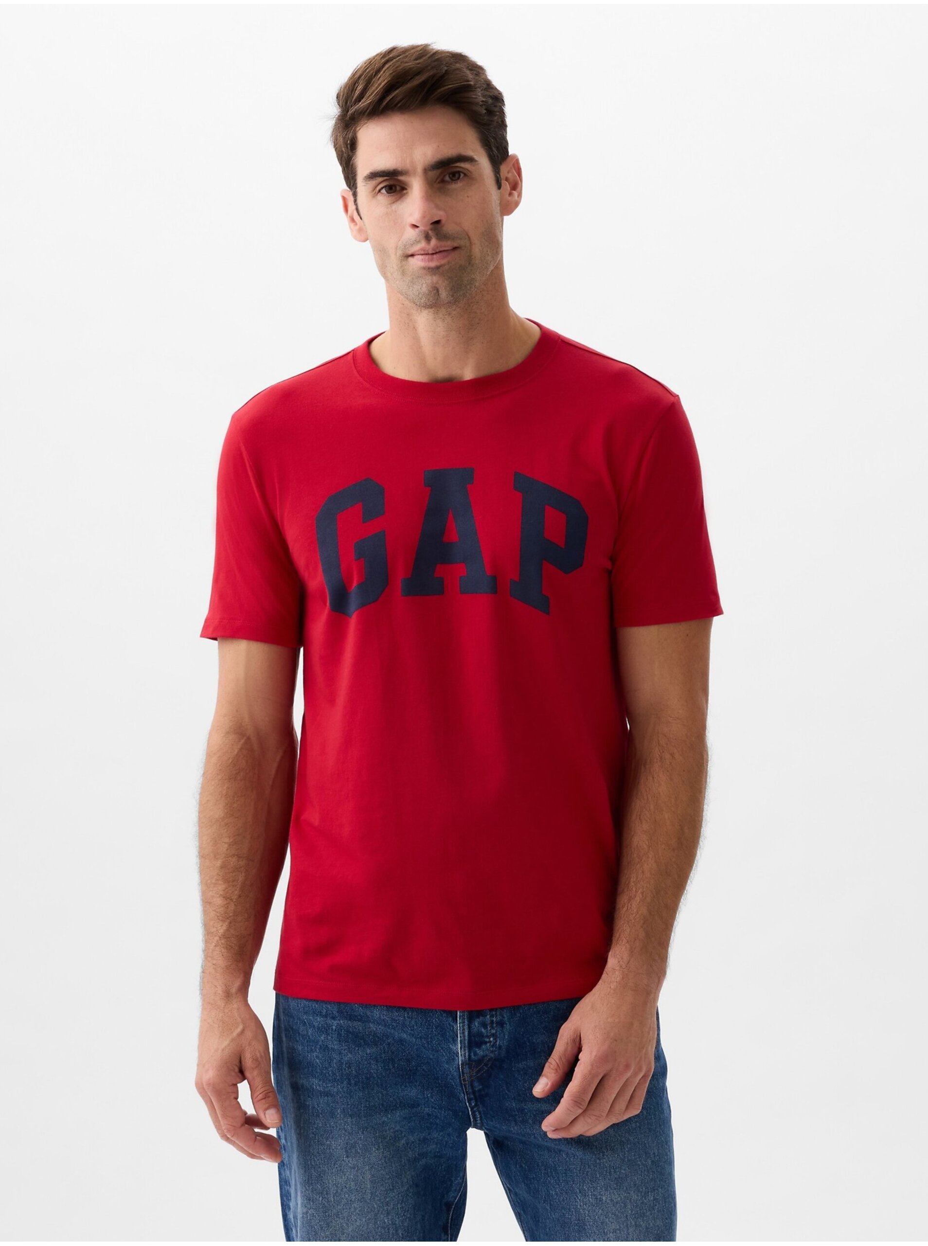 Levně Červené pánské tričko GAP