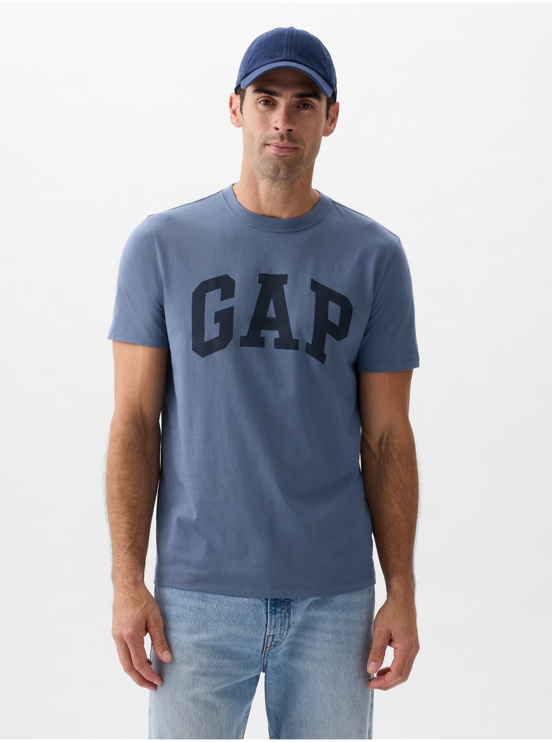 Lacno Modré pánske tričko GAP