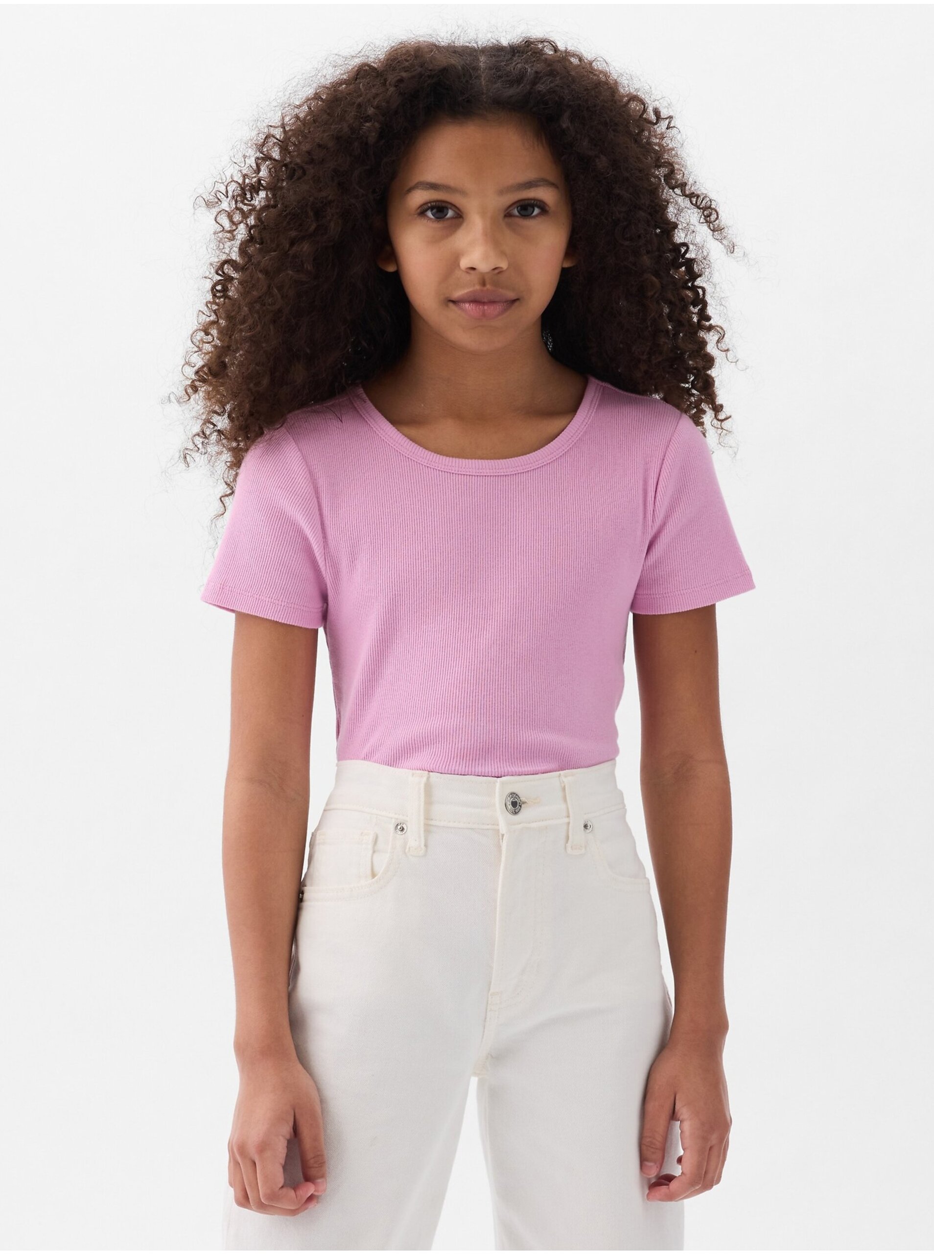 Levně Růžové holčičí tričko GAP