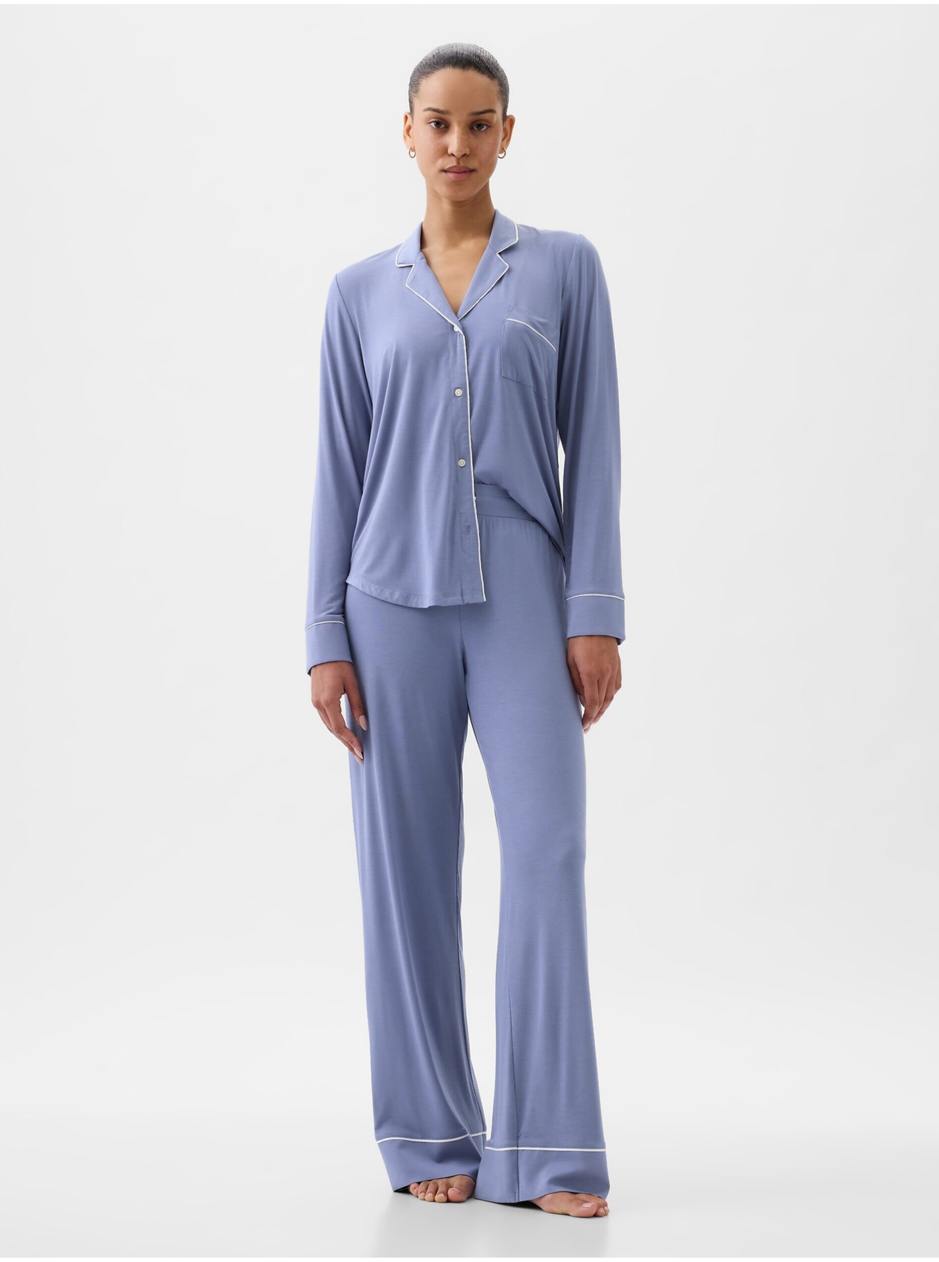 Levně Modré dámské pyžamové kalhoty GAP