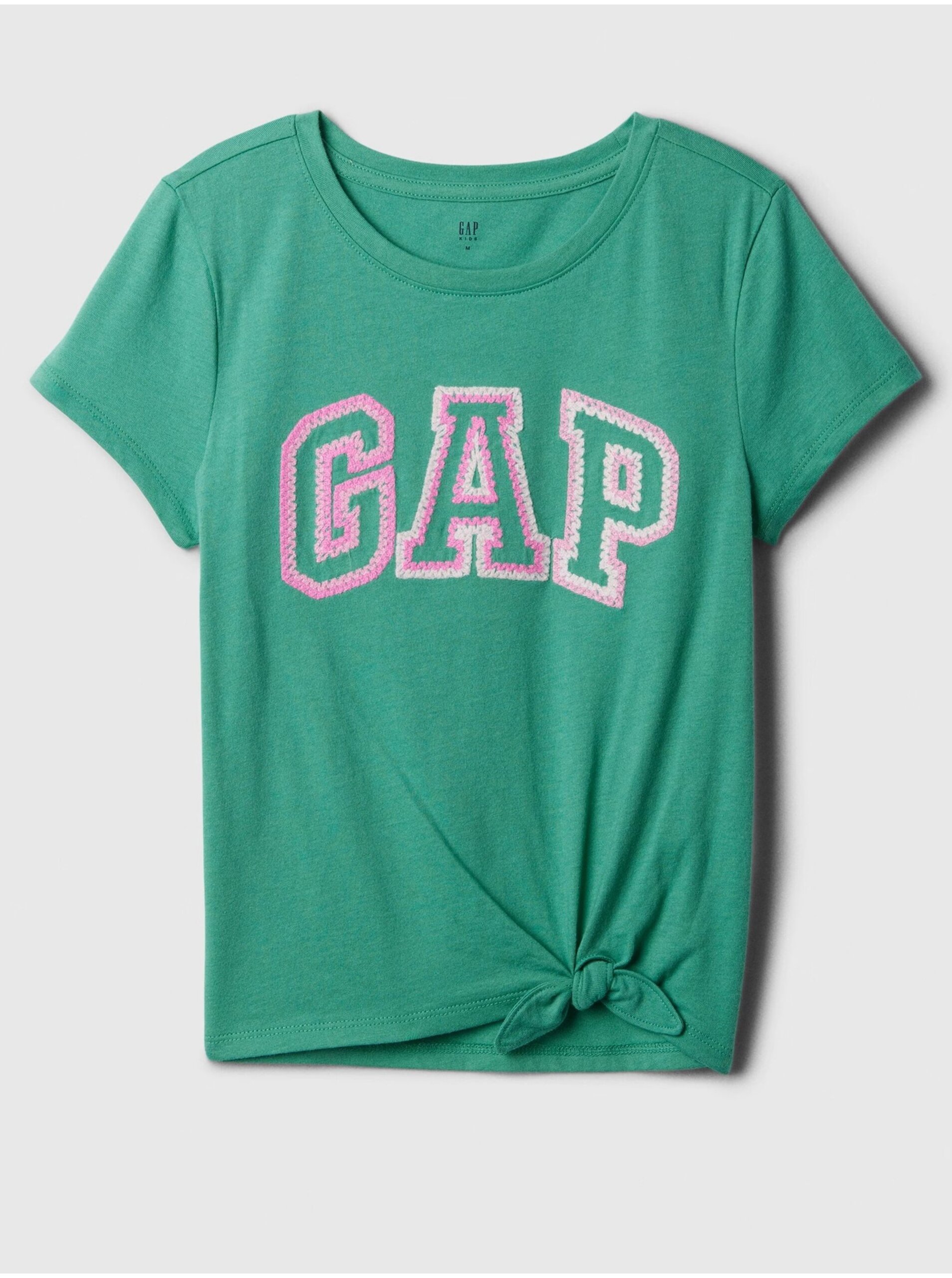 Levně Zelené holčičí tričko GAP